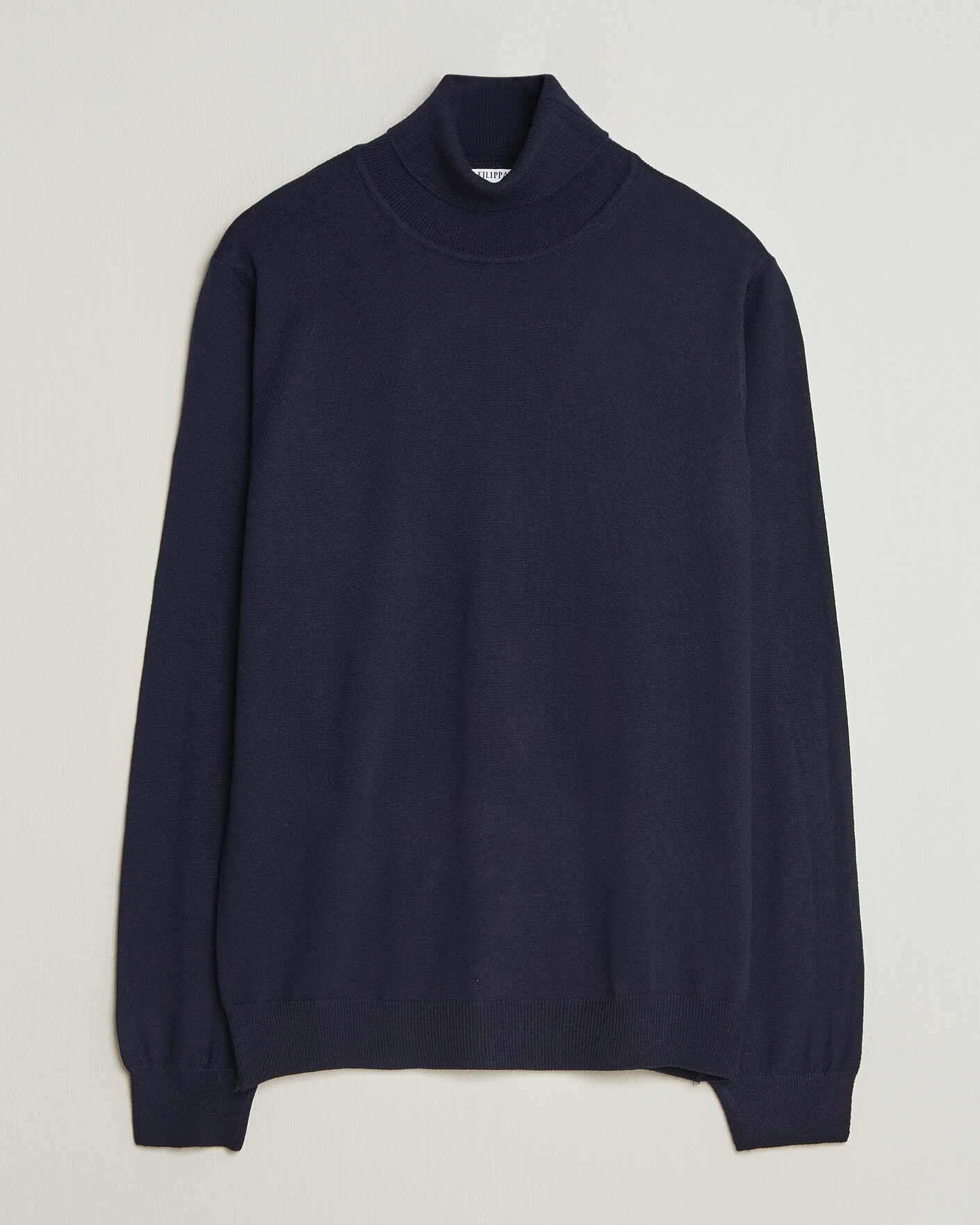 Hombres | Jerséis y prendas de punto | Filippa K | Merino Knitted Turtleneck Navy