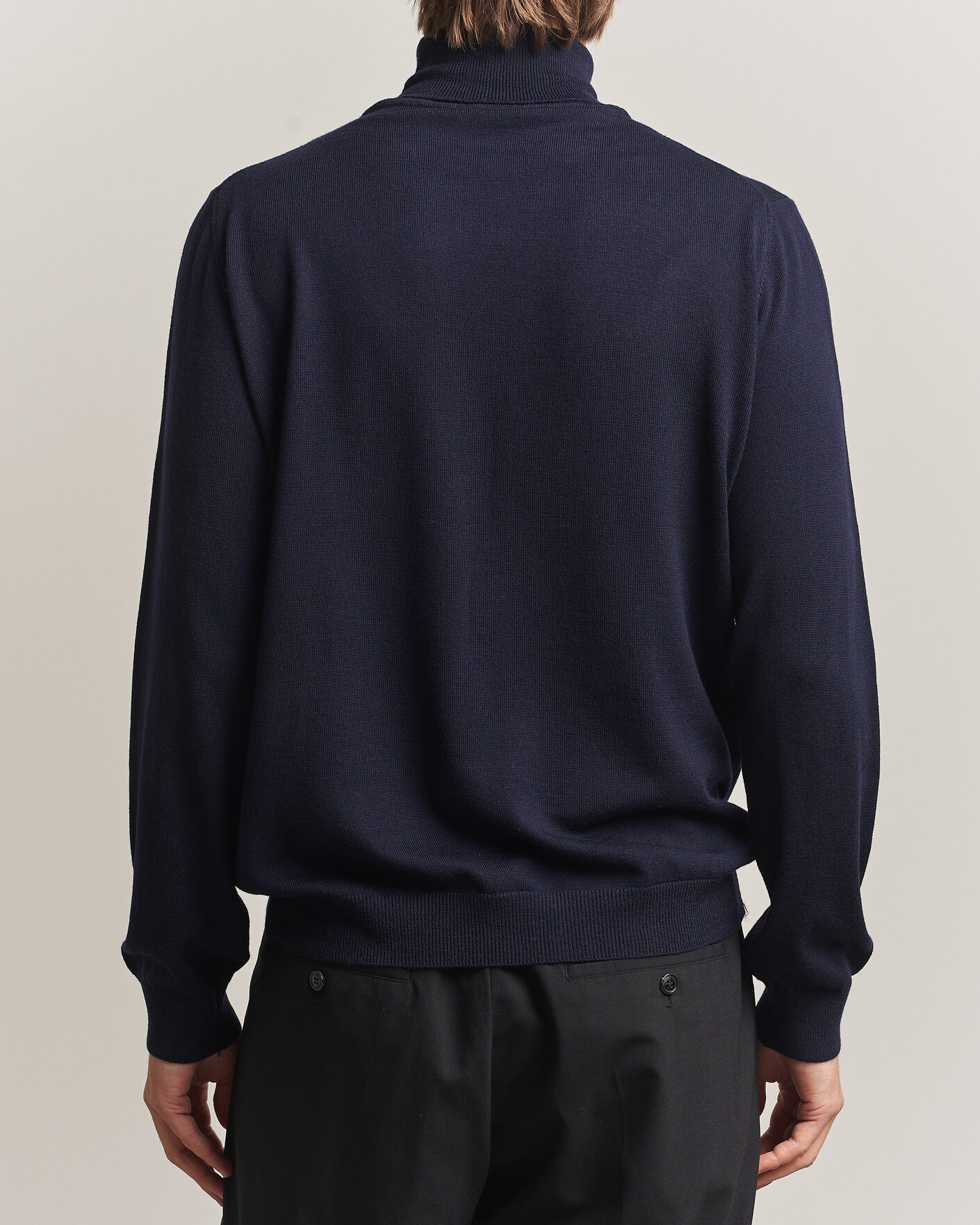 Hombres | Jerséis y prendas de punto | Filippa K | Merino Knitted Turtleneck Navy