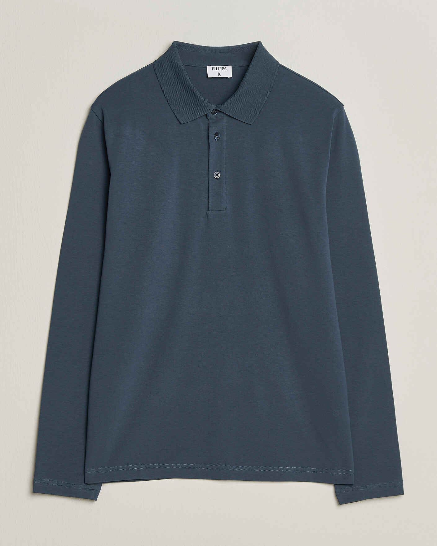 Hombres | Polos | Filippa K | Luke Lycra Polo Shirt Stone Blue