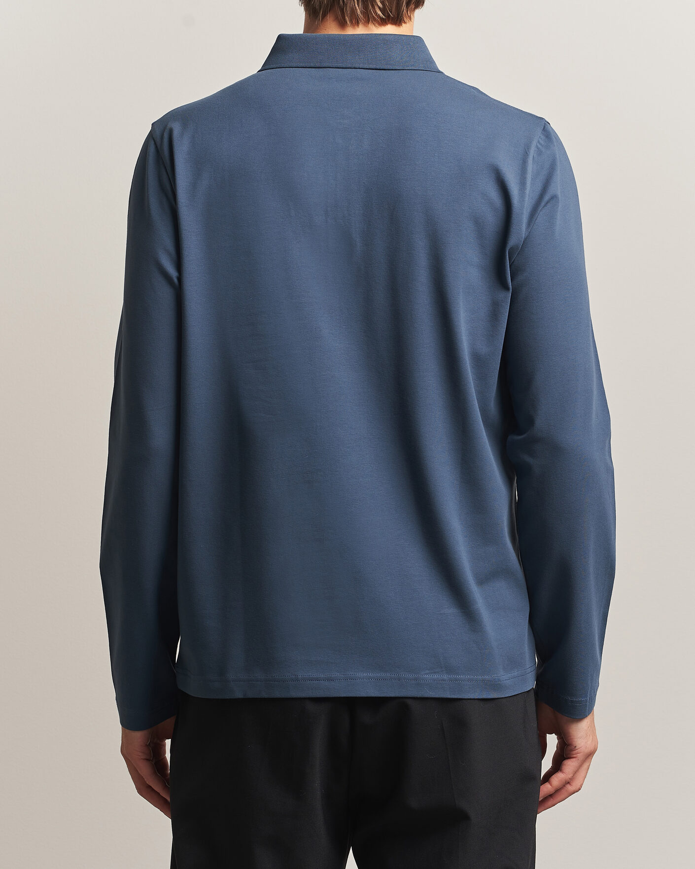Hombres | Polos | Filippa K | Luke Lycra Polo Shirt Stone Blue