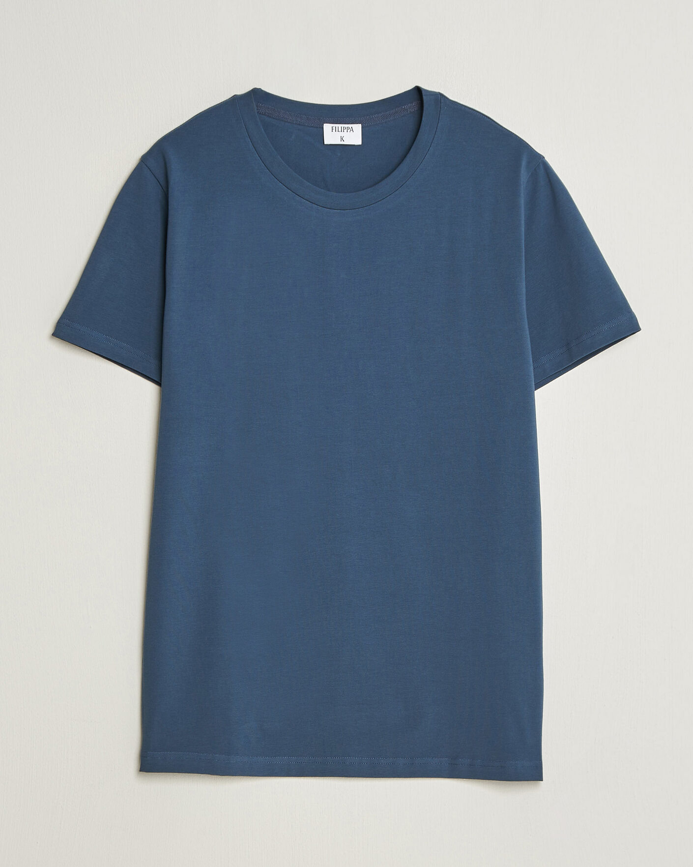 Hombres | Camisetas | Filippa K | Soft Lycra T-Shirt Stone Blue