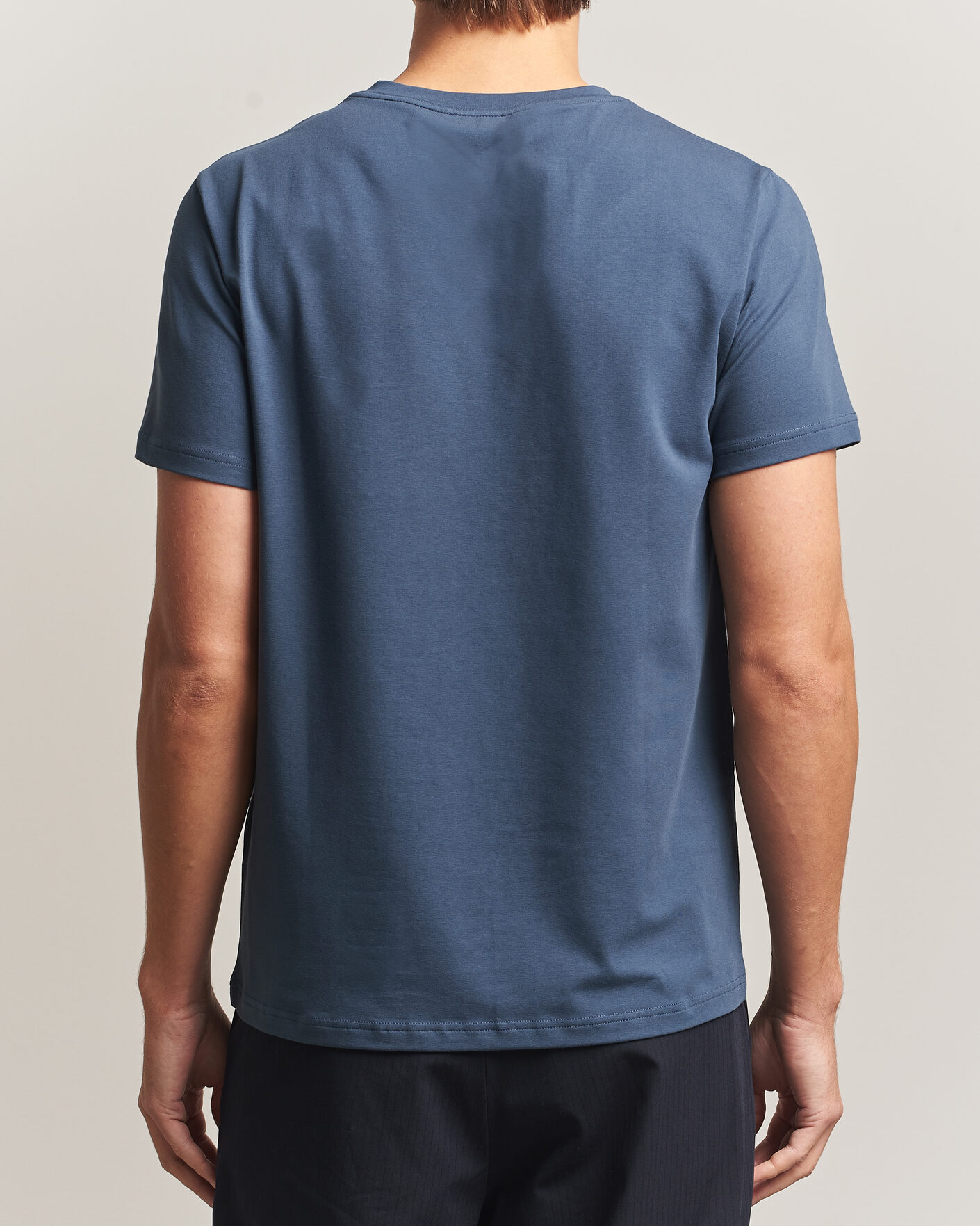 Hombres | Camisetas | Filippa K | Soft Lycra T-Shirt Stone Blue