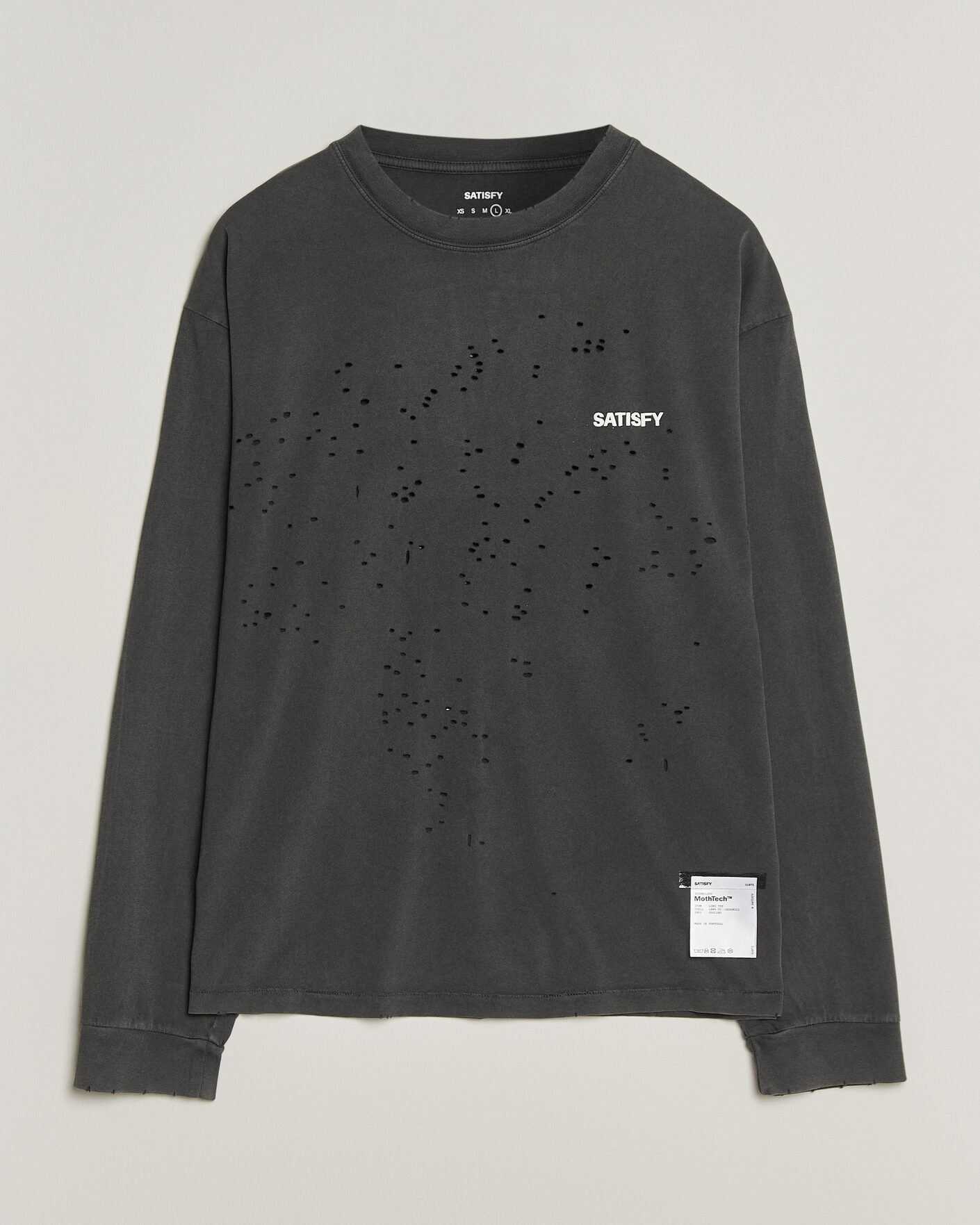 Hombres | Camisetas | Satisfy | MothTech Long Sleeve T-Shirt Aged Black