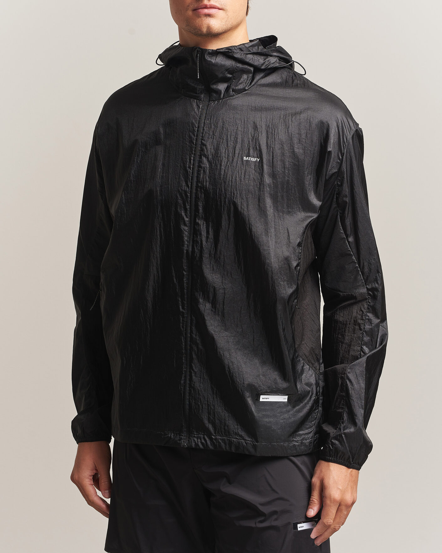 Hombres | Abrigos y chaquetas | Satisfy | Pertex Diamond Fuse Windbreaker Black