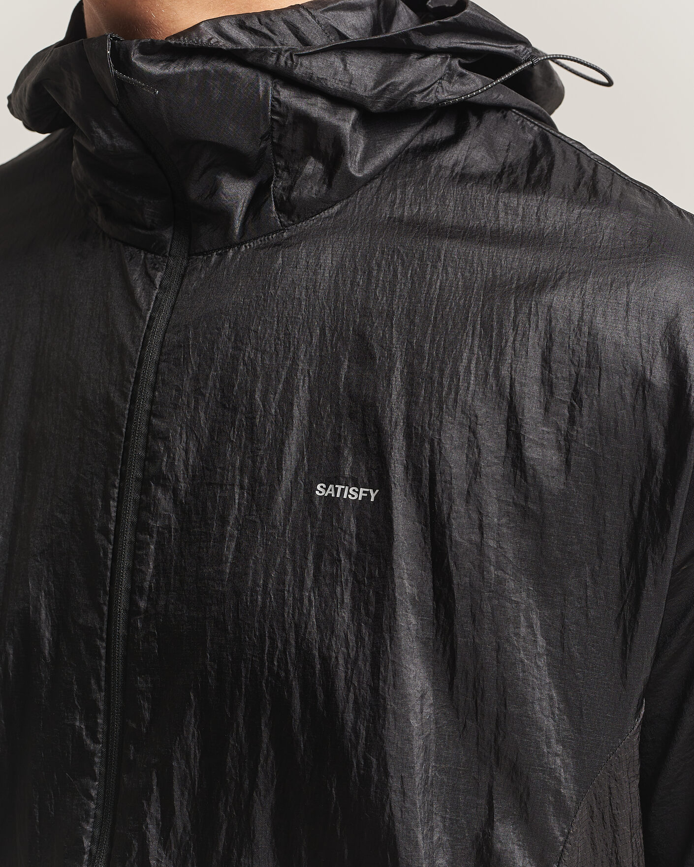 Hombres | Abrigos y chaquetas | Satisfy | Pertex Diamond Fuse Windbreaker Black