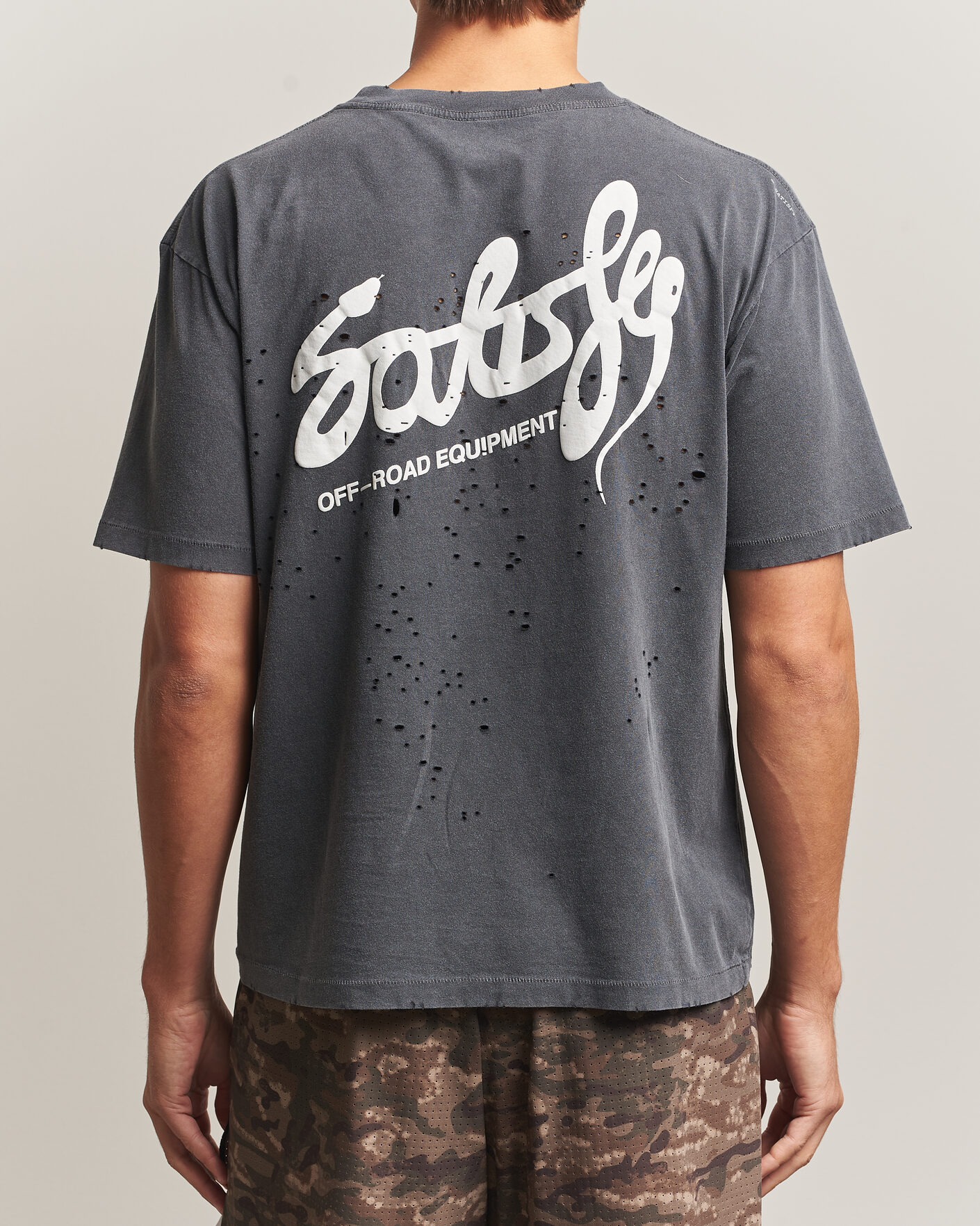 Hombres | Camisetas | Satisfy | MothTech T-Shirt Aged Black Eagle