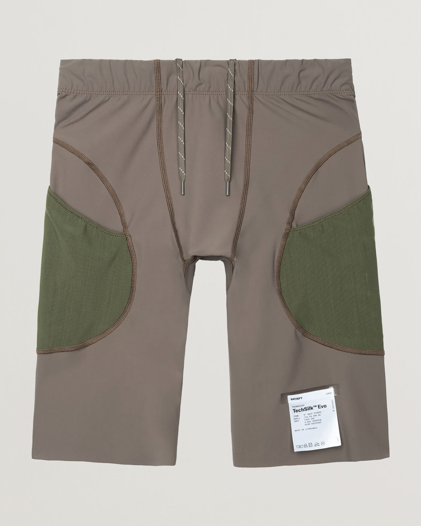 Hombres | Pantalones cortos | Satisfy | TechSilk Evo 9 Inch Half Tights Dark Natural