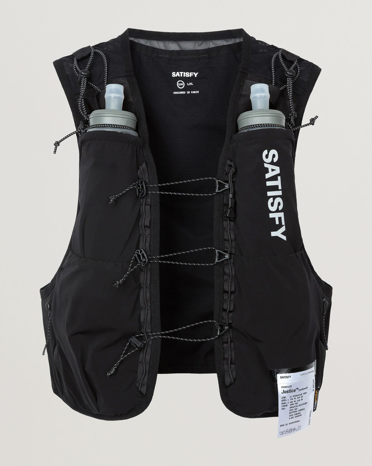 Hombres | Accesorios activos | Satisfy | TechSilk Drift Cordura 5L Hydration Vest Black