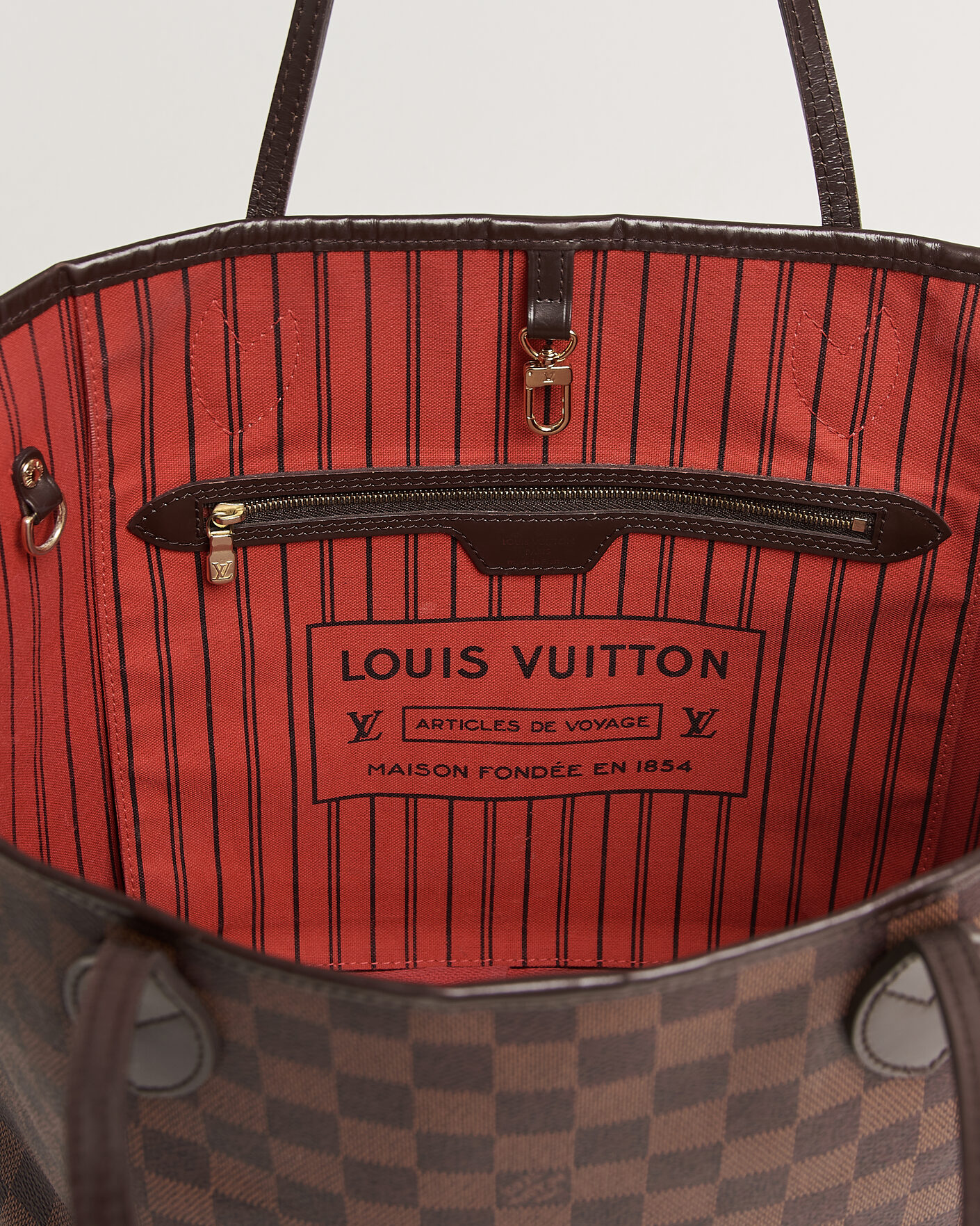 Hombres | Pre-Owned & Vintage Bags | Louis Vuitton Pre-Owned | Neverfull MM Damier Ebene