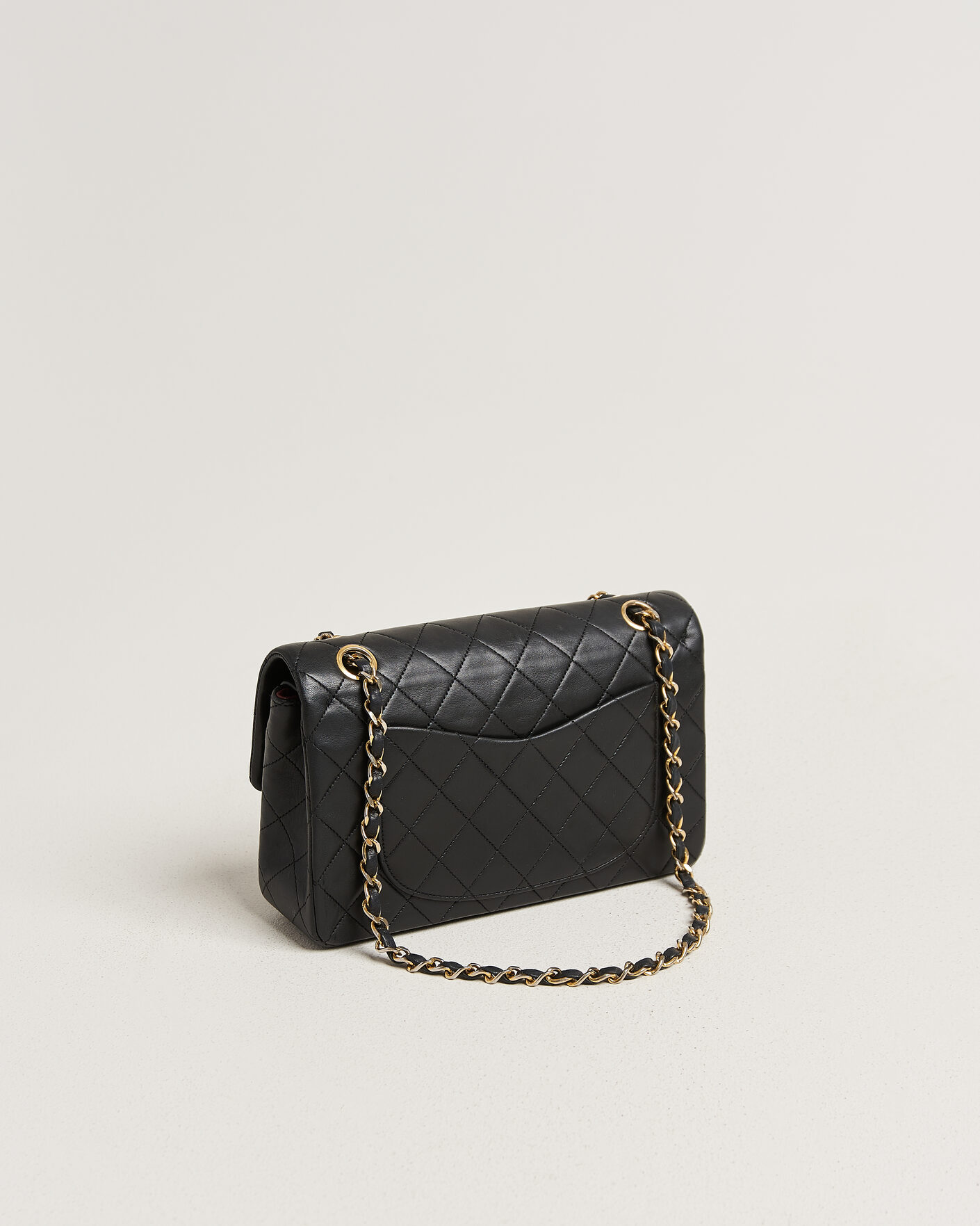 Hombres | Pre-Owned & Vintage Bags | Chanel Pre-Owned | Classic Small Double Flap Bag Lambskin Black