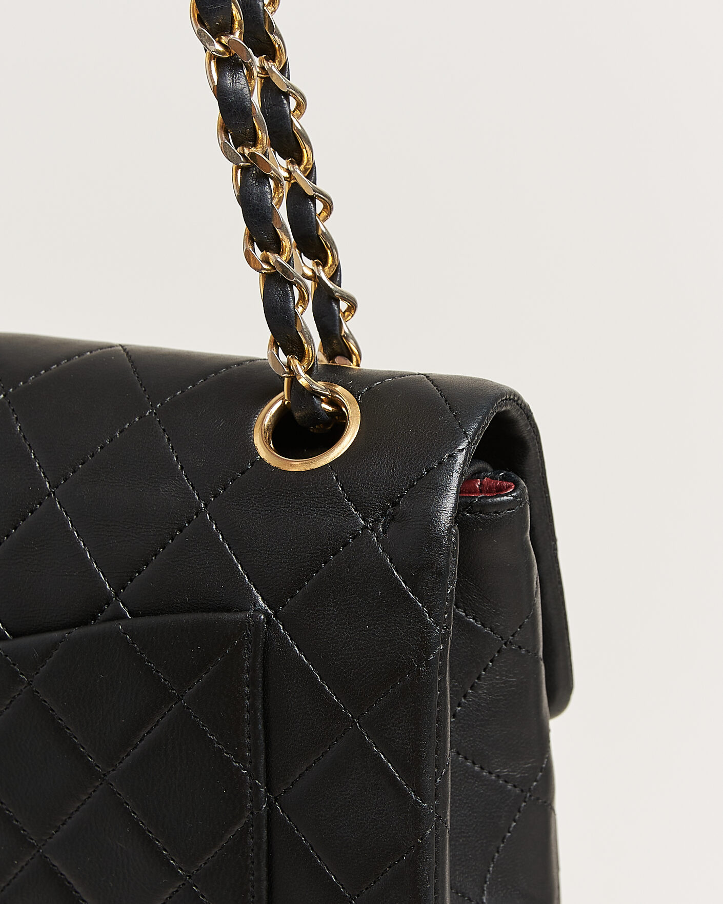 Hombres | Pre-Owned & Vintage Bags | Chanel Pre-Owned | Classic Small Double Flap Bag Lambskin Black