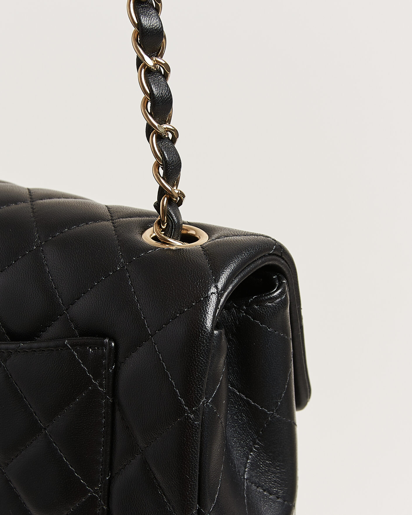 Hombres | Pre-Owned & Vintage Bags | Chanel Pre-Owned | Classic Mini Rectangular Single Flap Bag Lambskin Black