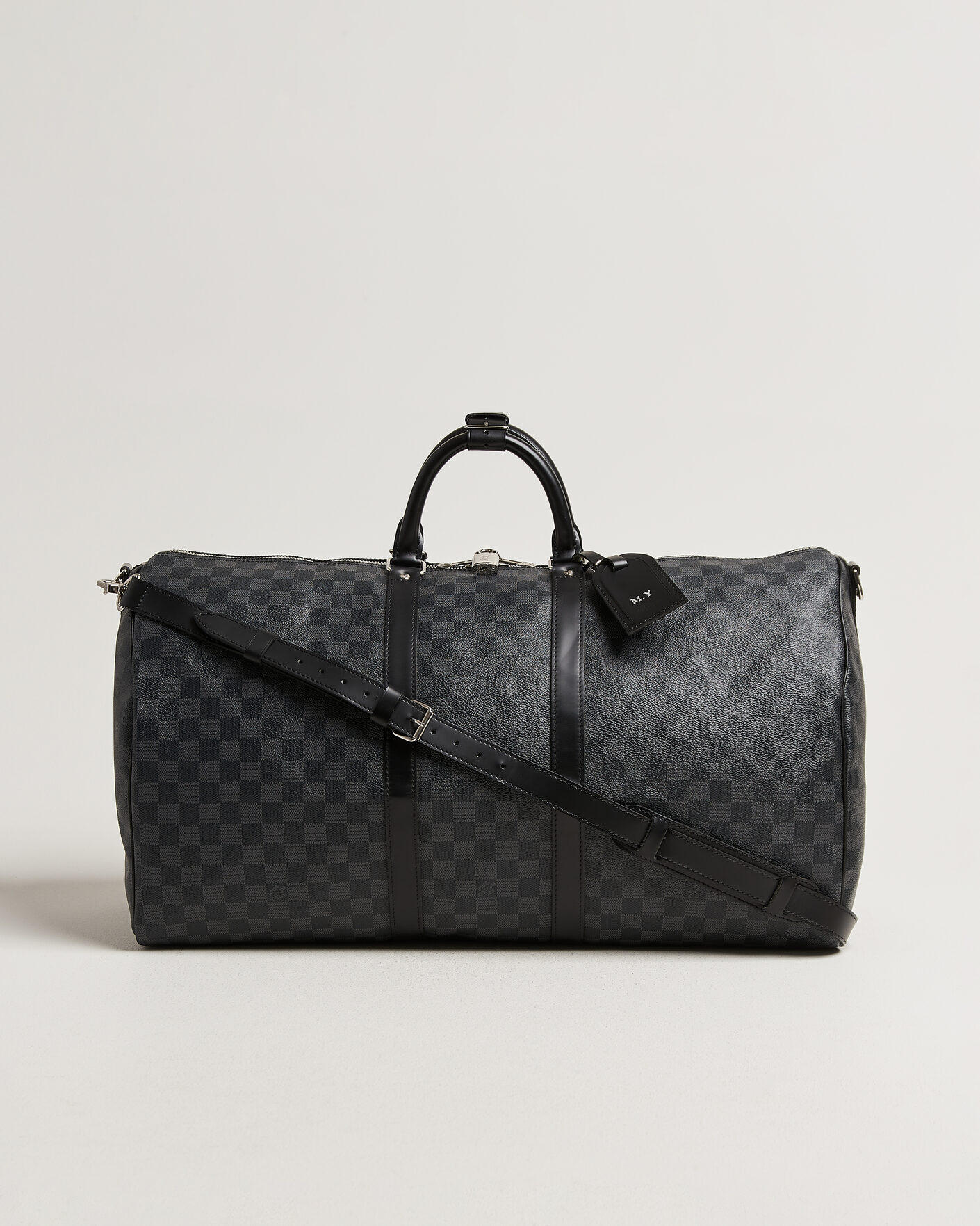 Hombres | Pre-Owned & Vintage Bags | Louis Vuitton Pre-Owned | Keepall Bandouliére 55 Damier Graphite