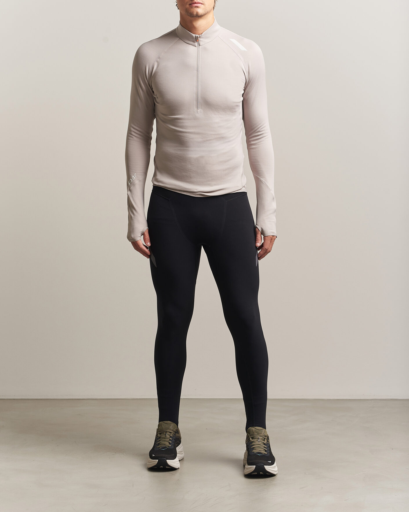 Hombres | Jerséis y prendas de punto | SOAR Running | Wool Tech Top Opal Grey