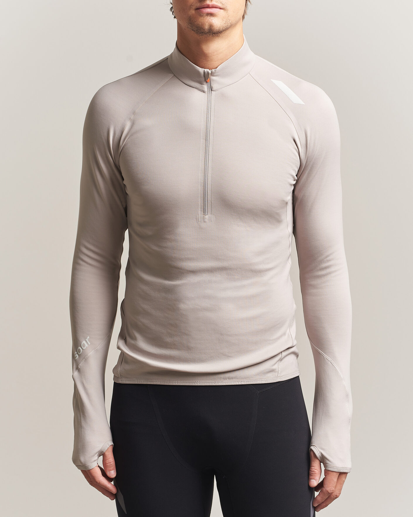 Hombres | Jerséis y prendas de punto | SOAR Running | Wool Tech Top Opal Grey