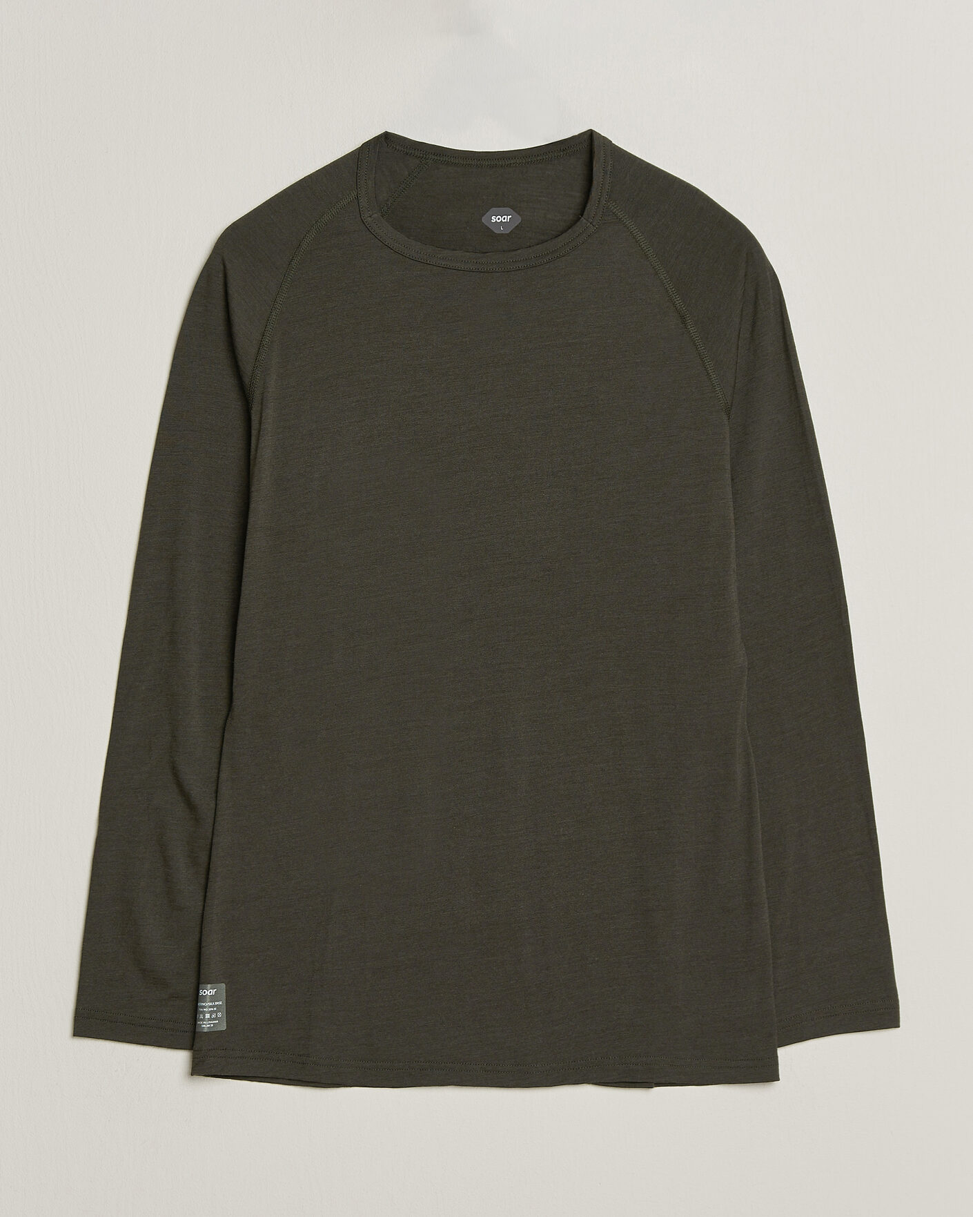 Hombres | Jerséis y prendas de punto | SOAR Running | LS Merino/Silk Base Layer Forest