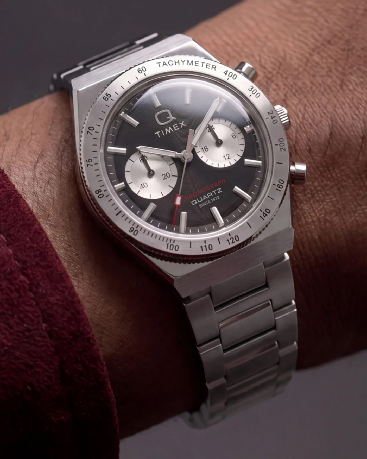 Hombres | Timex Q Continental Chronograph 36mm Black Dial | Timex | Q Continental Chronograph 36mm Black Dial