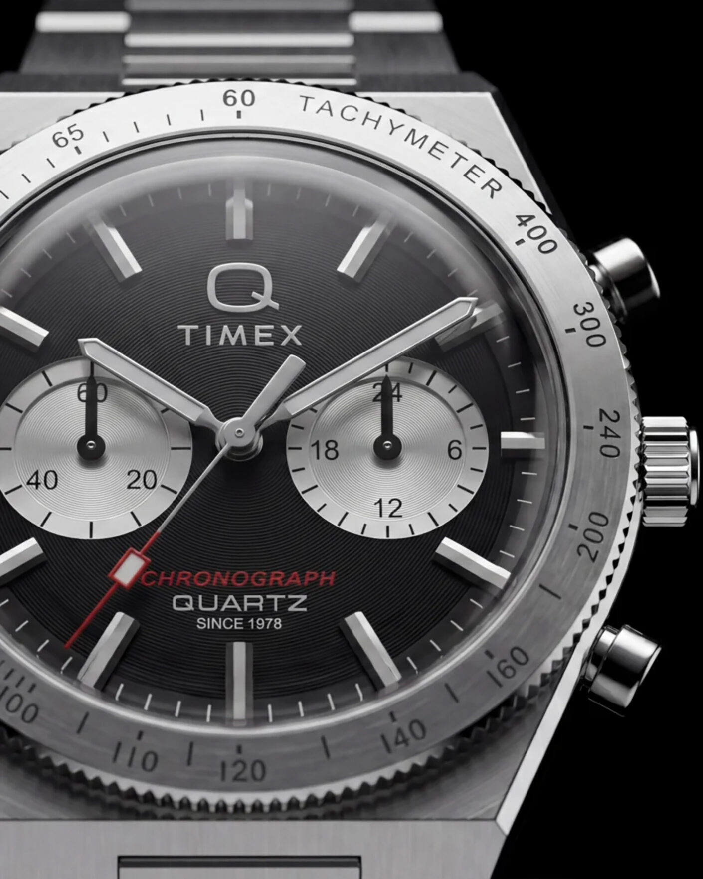Hombres | Timex Q Continental Chronograph 36mm Black Dial | Timex | Q Continental Chronograph 36mm Black Dial