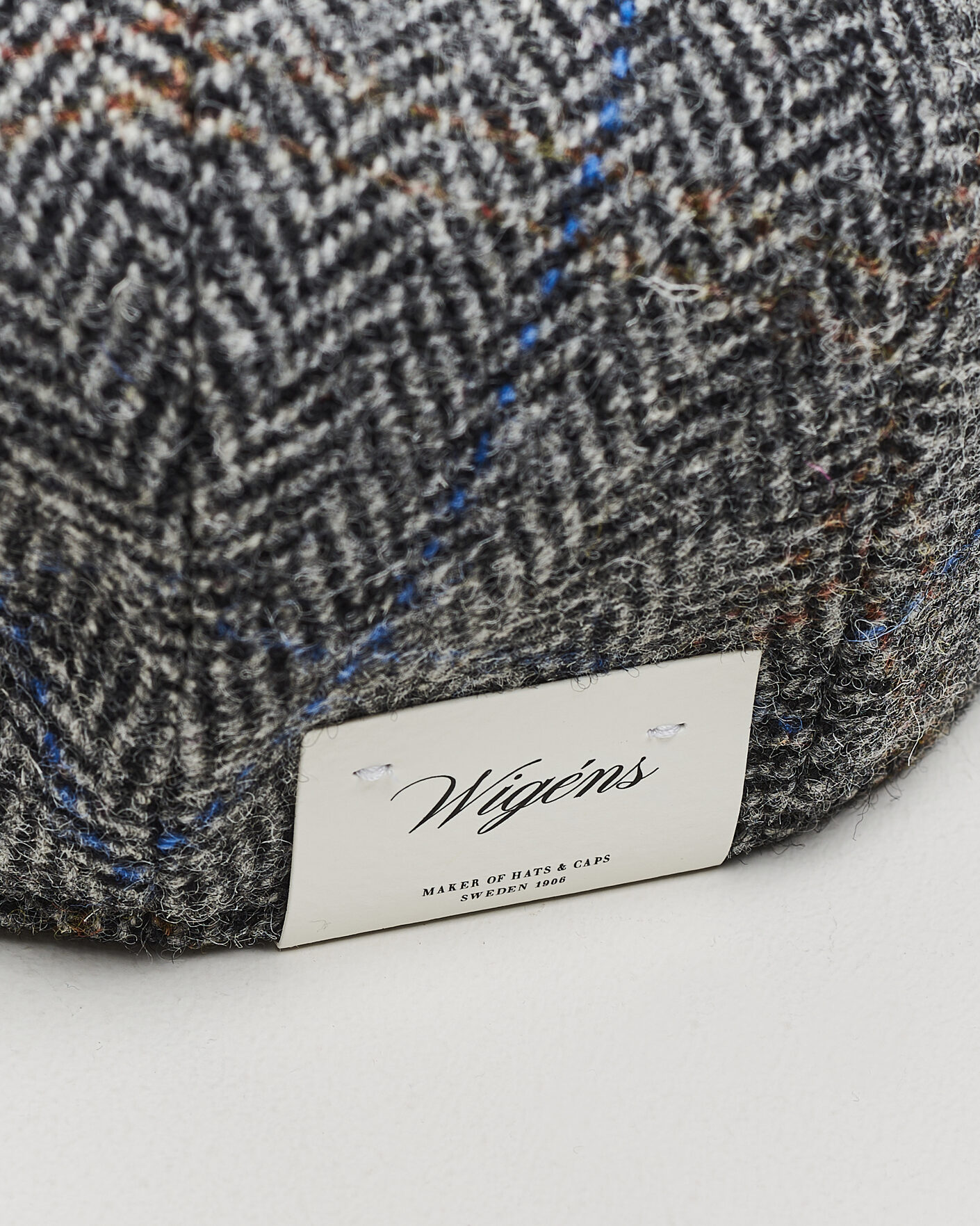 Hombres | Sombreros y gorras | Wigéns | Ivy Contemporary Herringbone Cap Grey