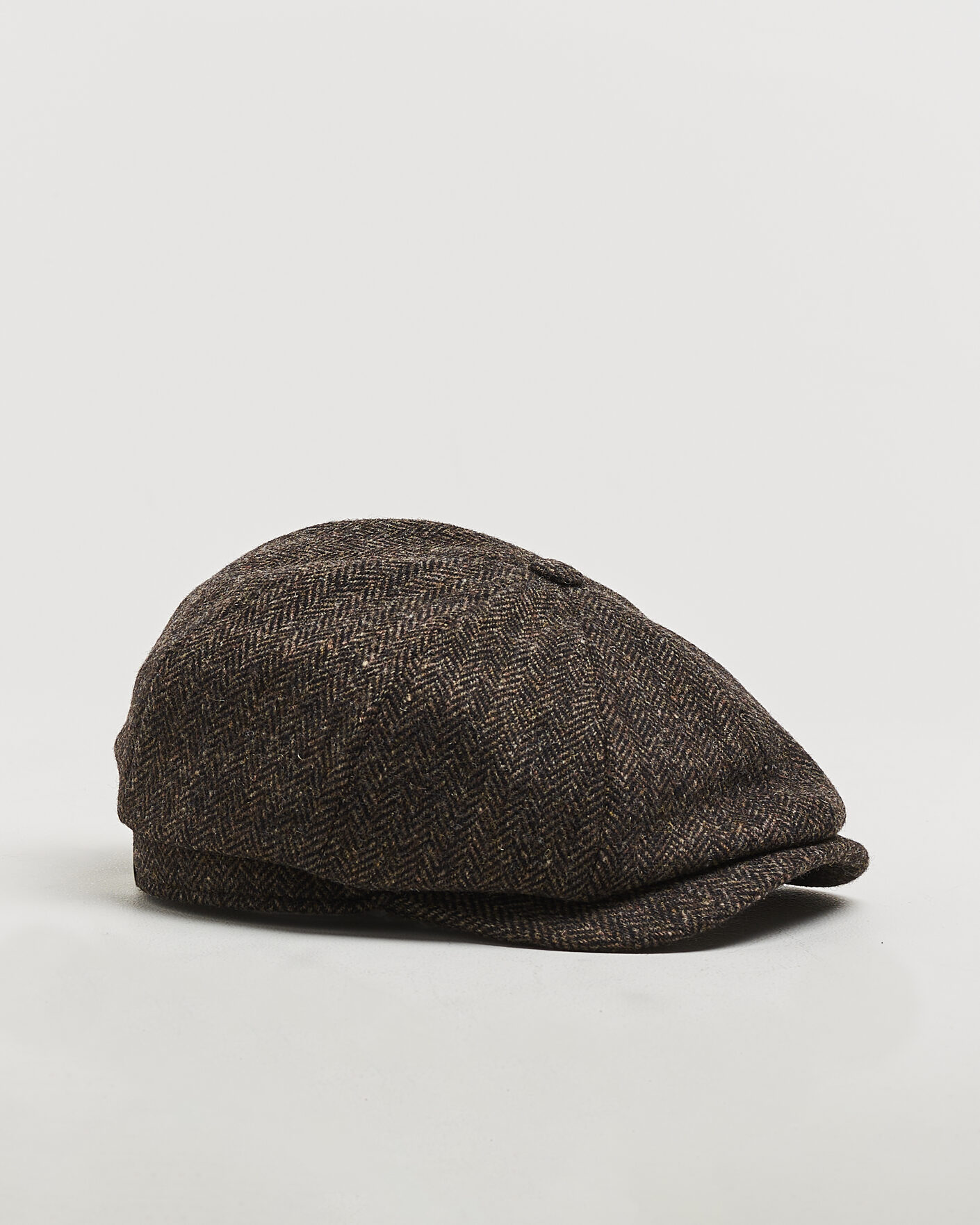 Hombres | Sombreros y gorras | Wigéns | Newsboy Classic Shetland Wool Cap Dark Brown
