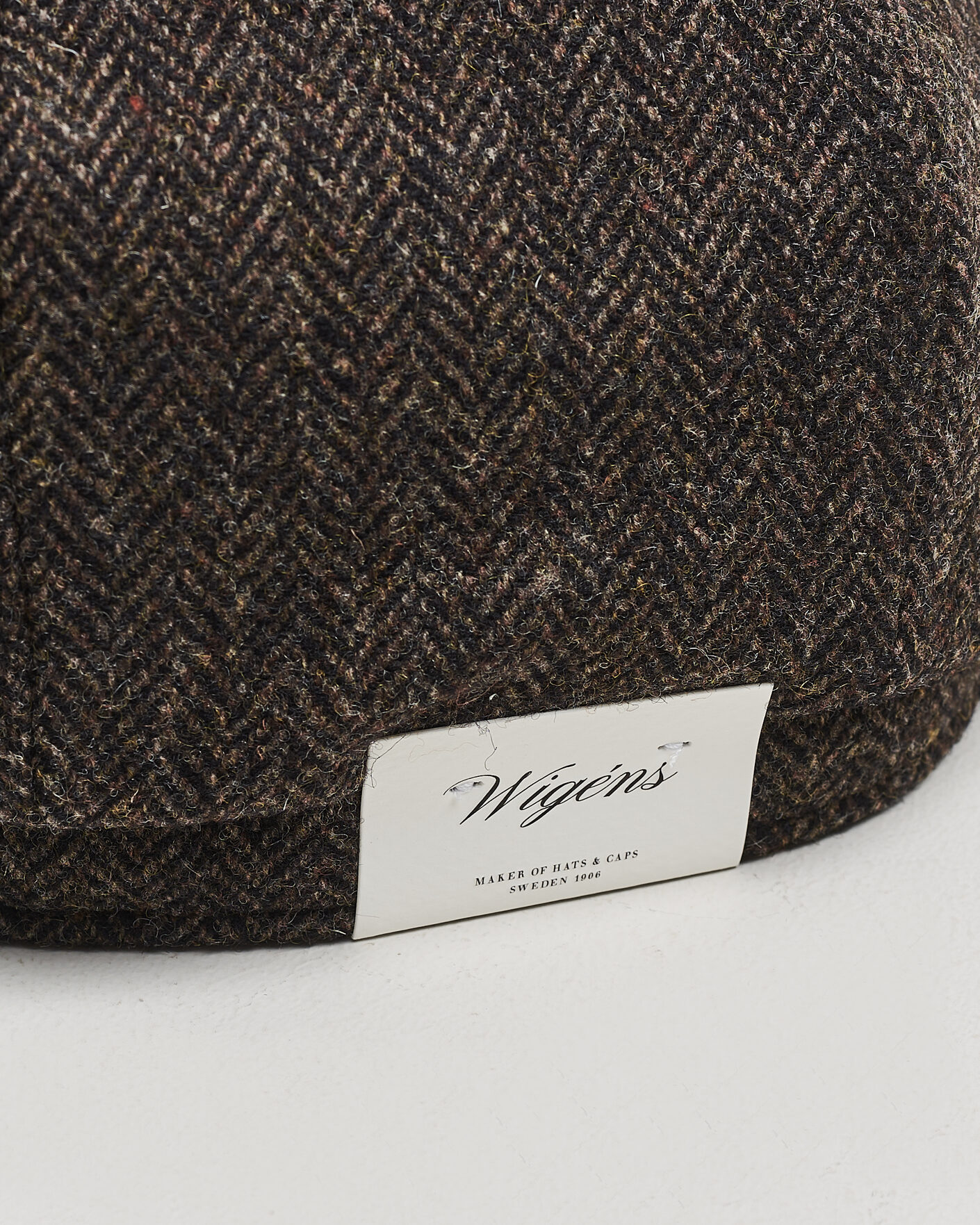 Hombres | Sombreros y gorras | Wigéns | Newsboy Classic Shetland Wool Cap Dark Brown