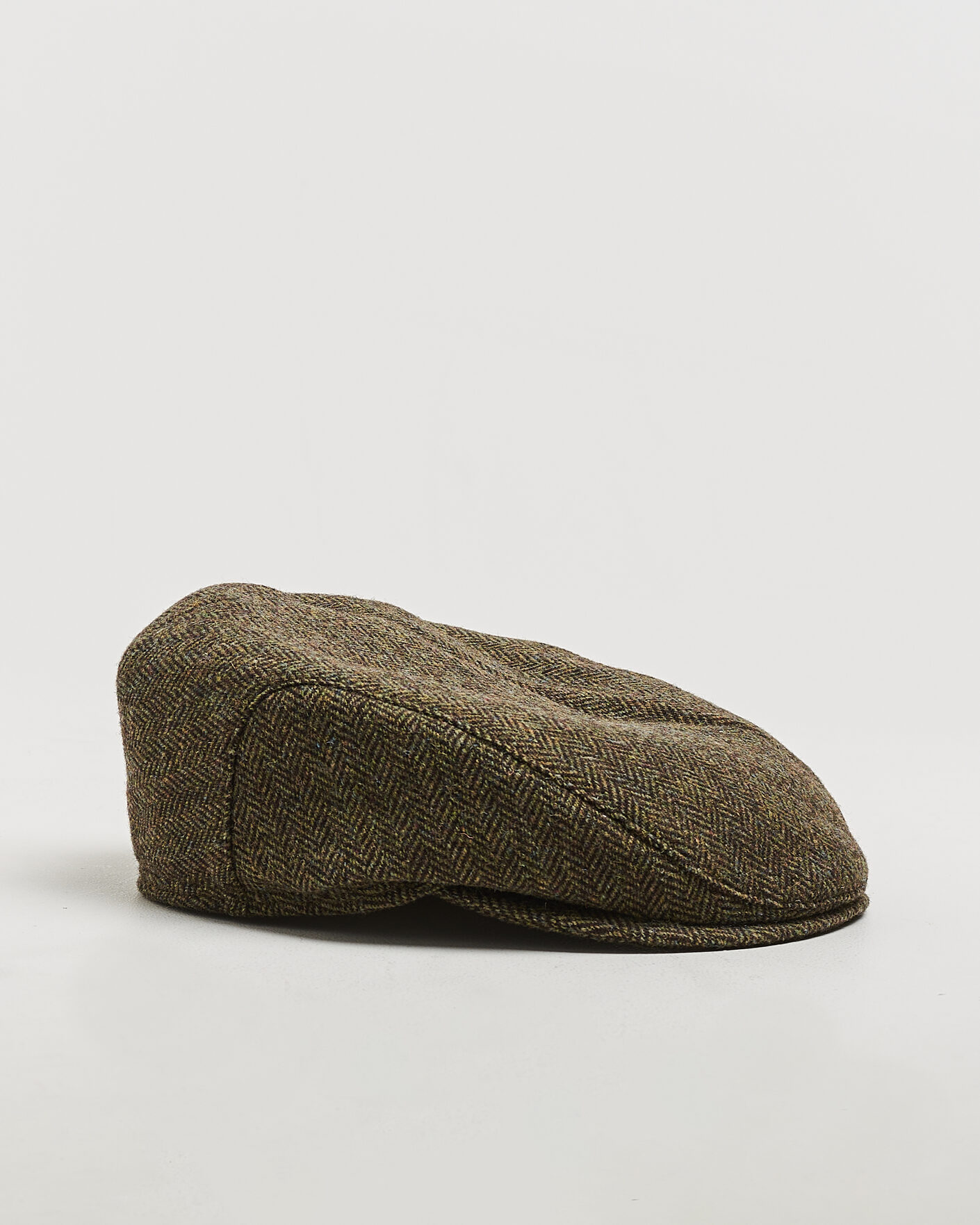 Hombres | Sombreros y gorras | Wigéns | Ivy Slim Herringbone Cap Olive