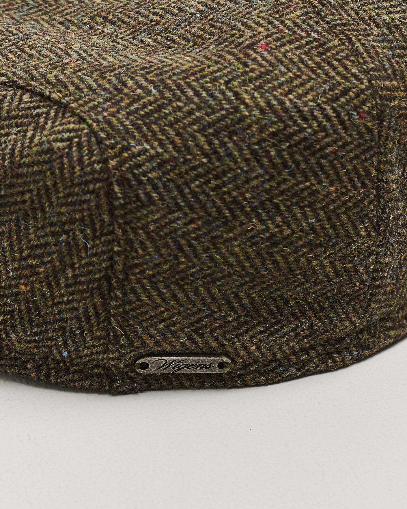Hombres | Sombreros y gorras | Wigéns | Ivy Slim Herringbone Cap Olive