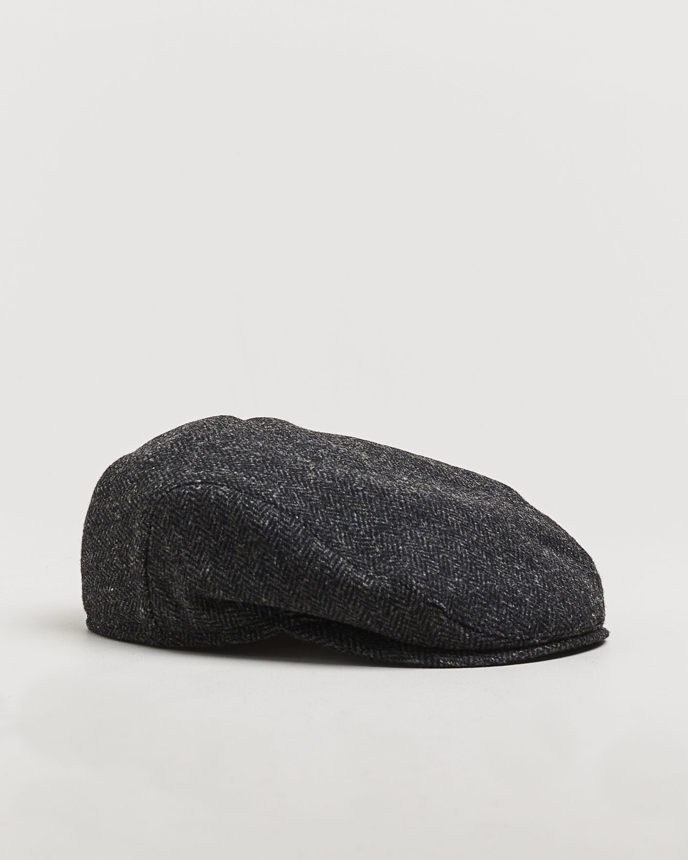 Hombres | Sombreros y gorras | Wigéns | Ivy Slim Herringbone Cap Dark Grey
