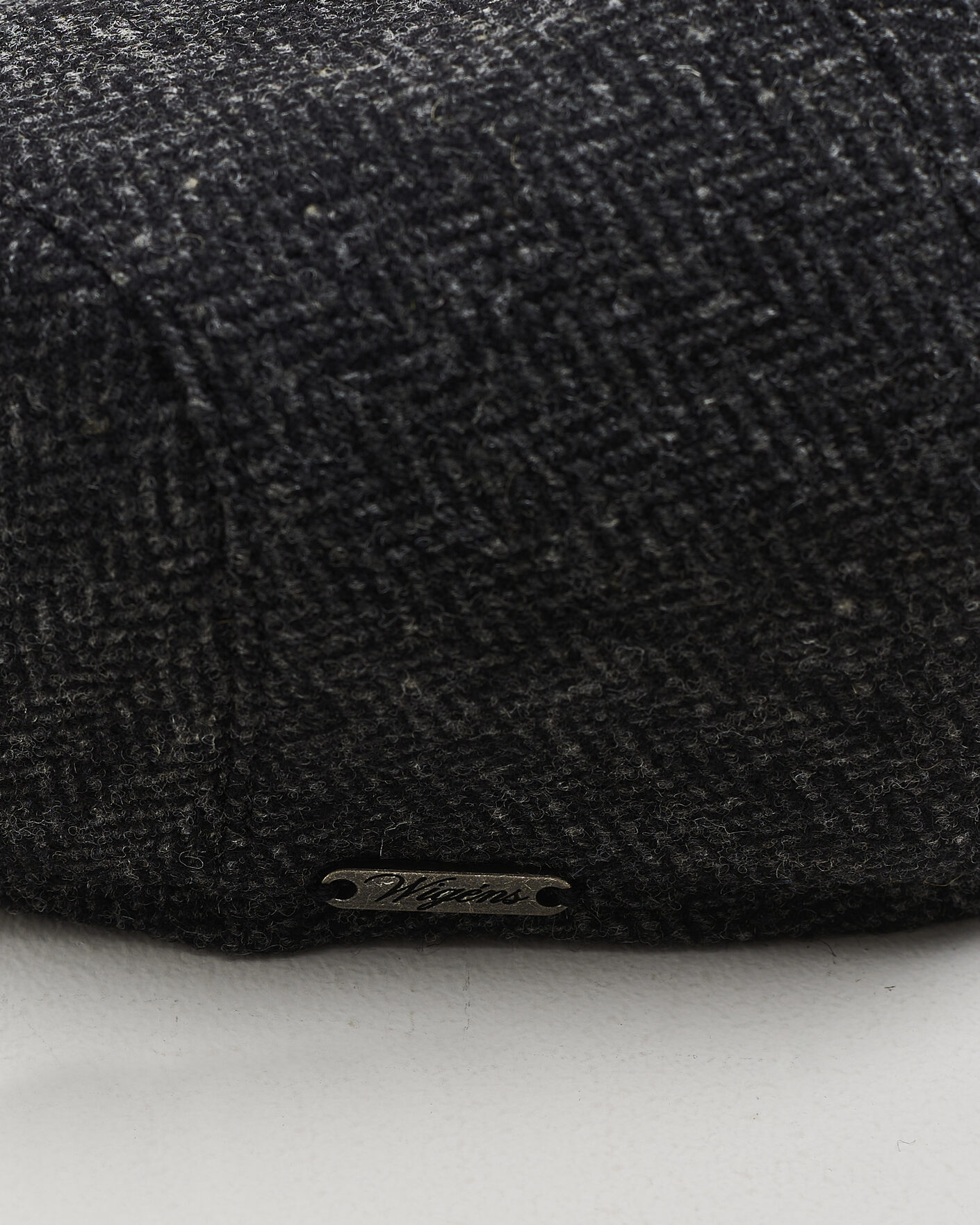 Hombres | Sombreros y gorras | Wigéns | Ivy Slim Herringbone Cap Dark Grey