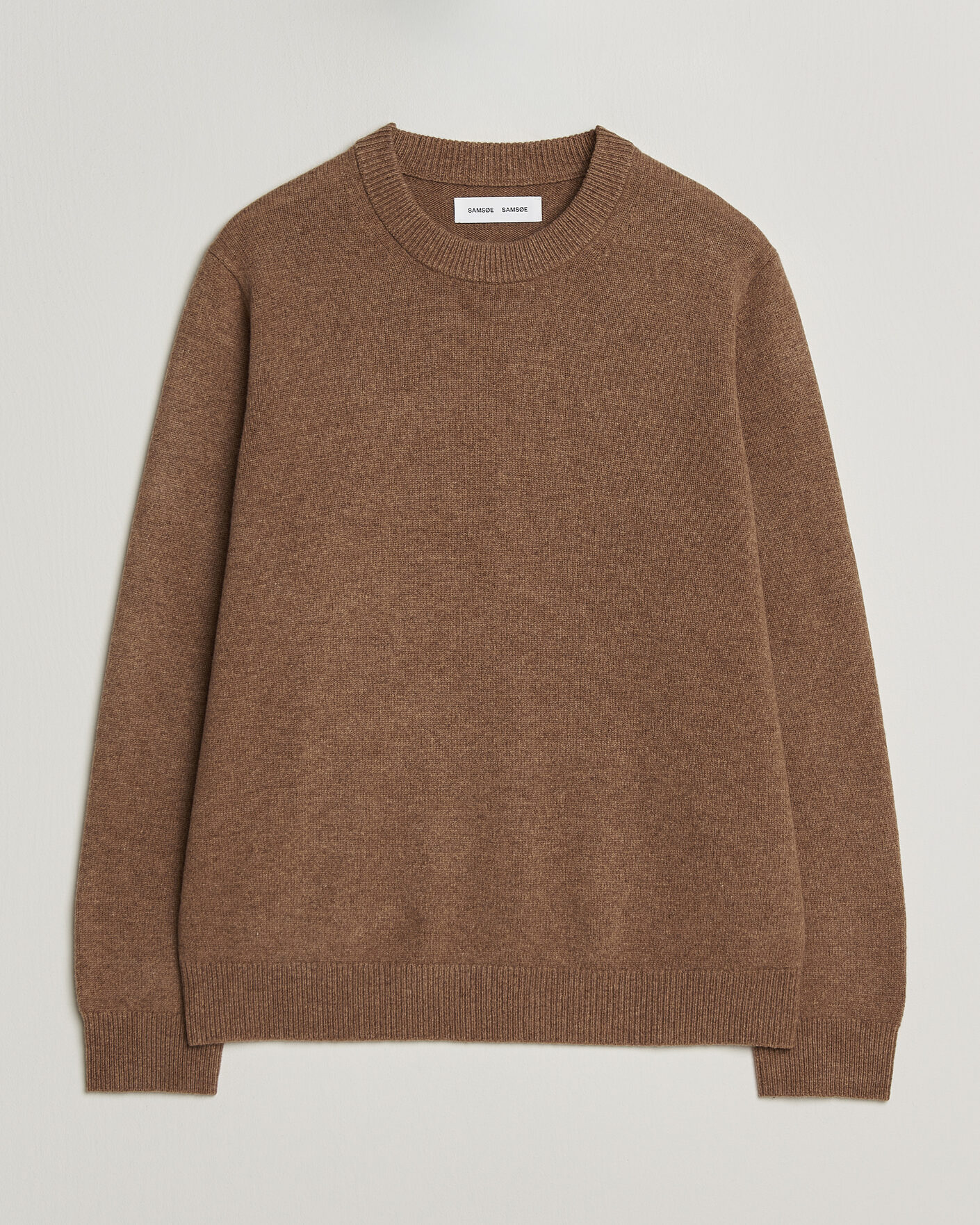 Hombres | Jerséis y prendas de punto | Samsøe Samsøe | Isak Knitted Crew Neck Lead Gray