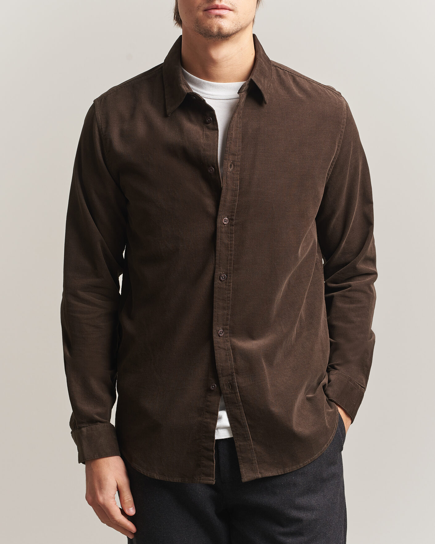 Hombres | Camisas | Samsøe Samsøe | Liam Baby Cord Checked Shirt Delicioso