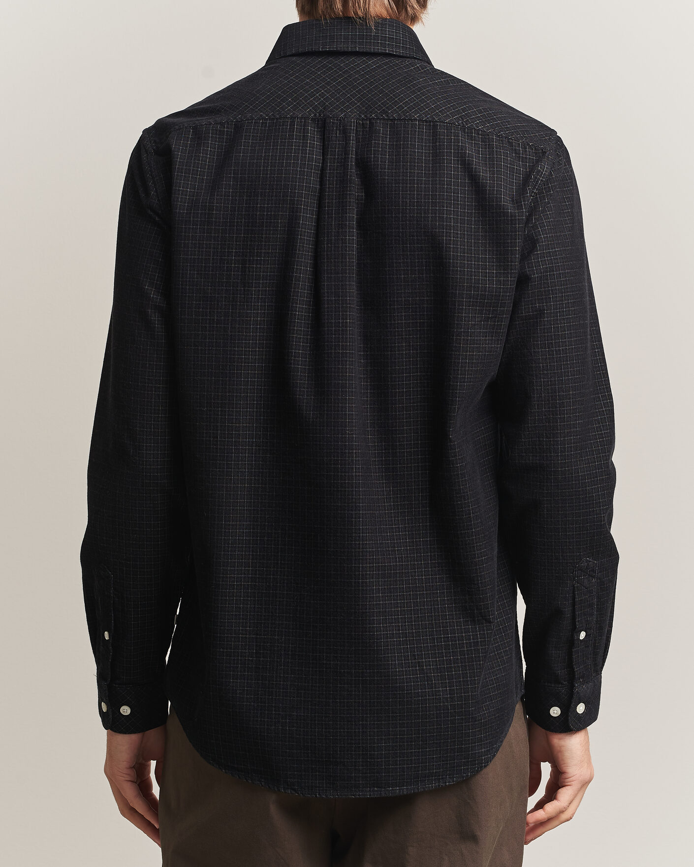 Hombres | Camisas | Samsøe Samsøe | Liam Baby Cord Checked Shirt Black