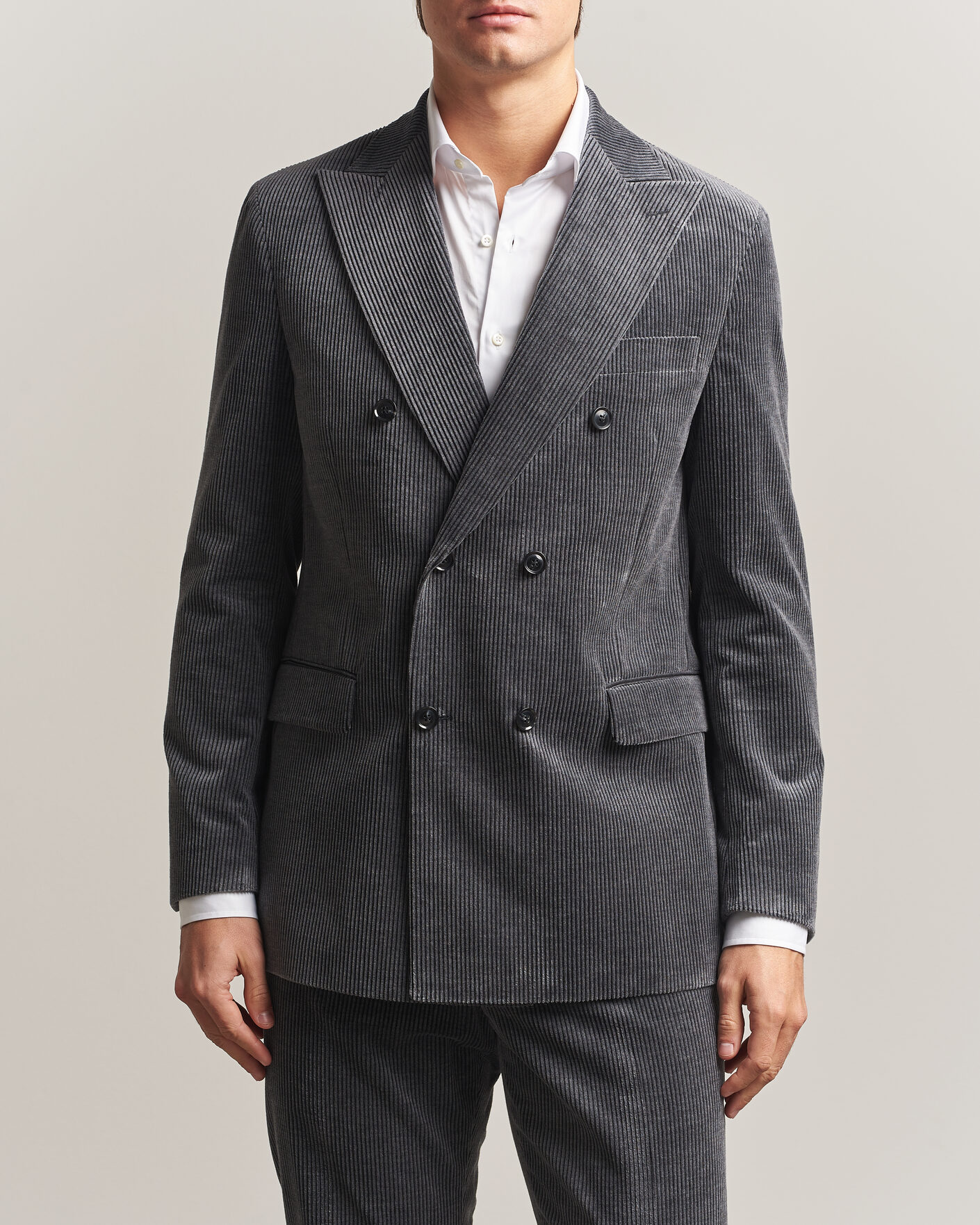 Hombres | Blazers | Oscar Jacobson | Farris Corduroy Blazer Grey