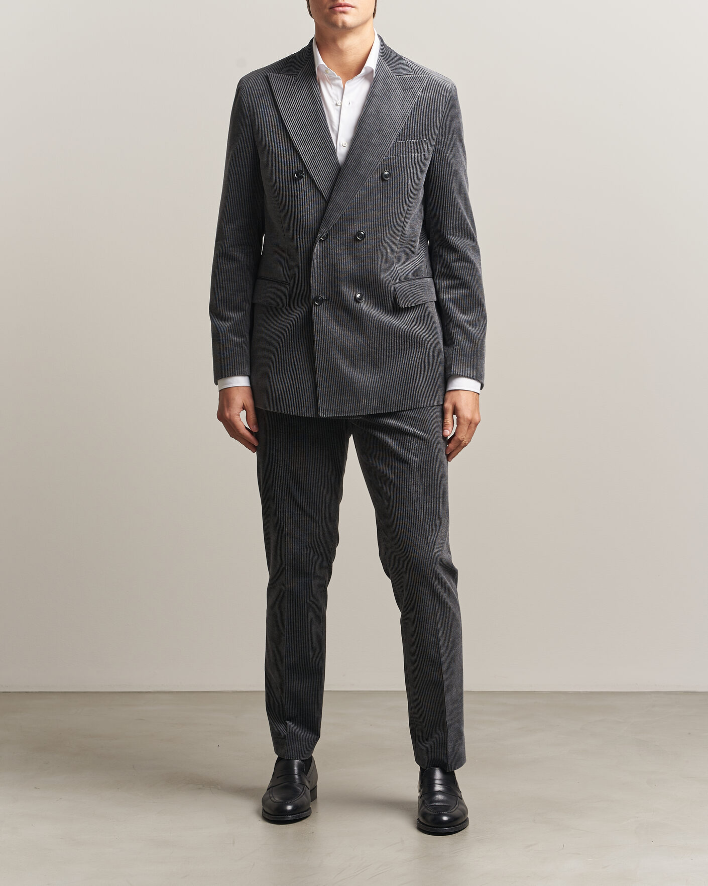 Hombres | Pantalones | Oscar Jacobson | Dandy Corduroy Trousers Grey