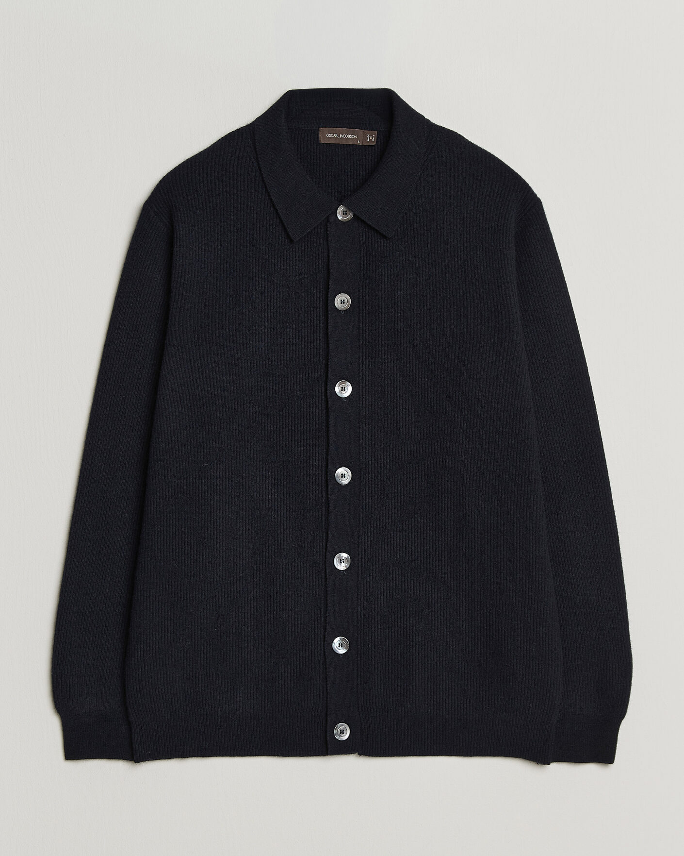 Hombres | Jerséis y prendas de punto | Oscar Jacobson | Federico Wool/Cashmere Cardigan Navy
