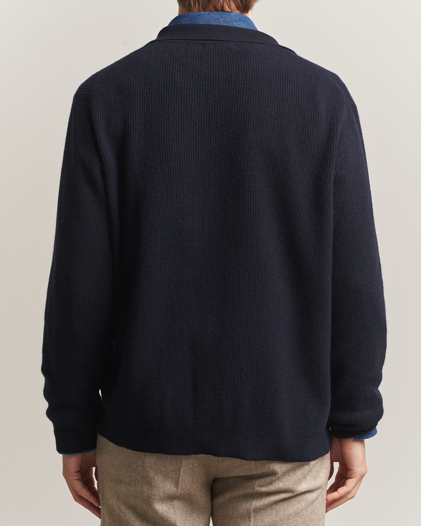 Hombres | Jerséis y prendas de punto | Oscar Jacobson | Federico Wool/Cashmere Cardigan Navy