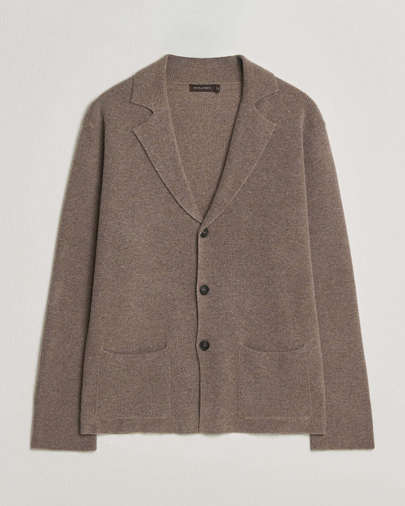Hombres | Blazers | Oscar Jacobson | Antonio Knitted Blazer Taupe