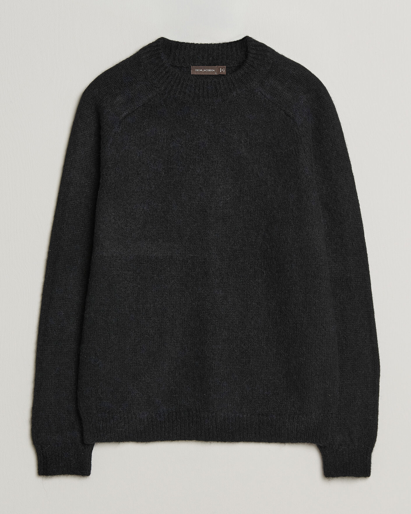 Hombres | Jerséis y prendas de punto | Oscar Jacobson | Andie Alpacka/Merino Knitted Sweater Black
