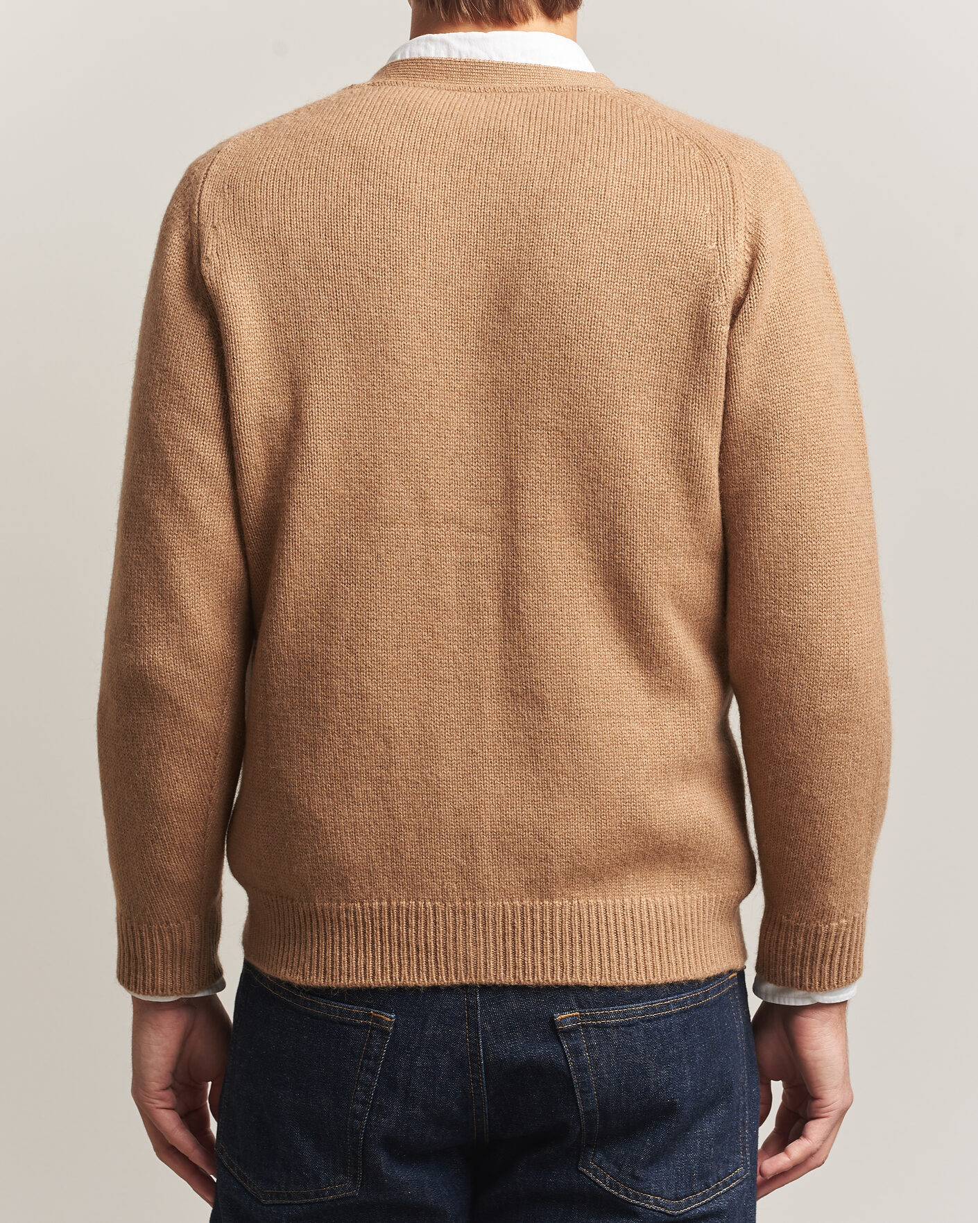 Hombres | Jerséis y prendas de punto | William Lockie | Datchet Camelhair Cardigan Natural Brown