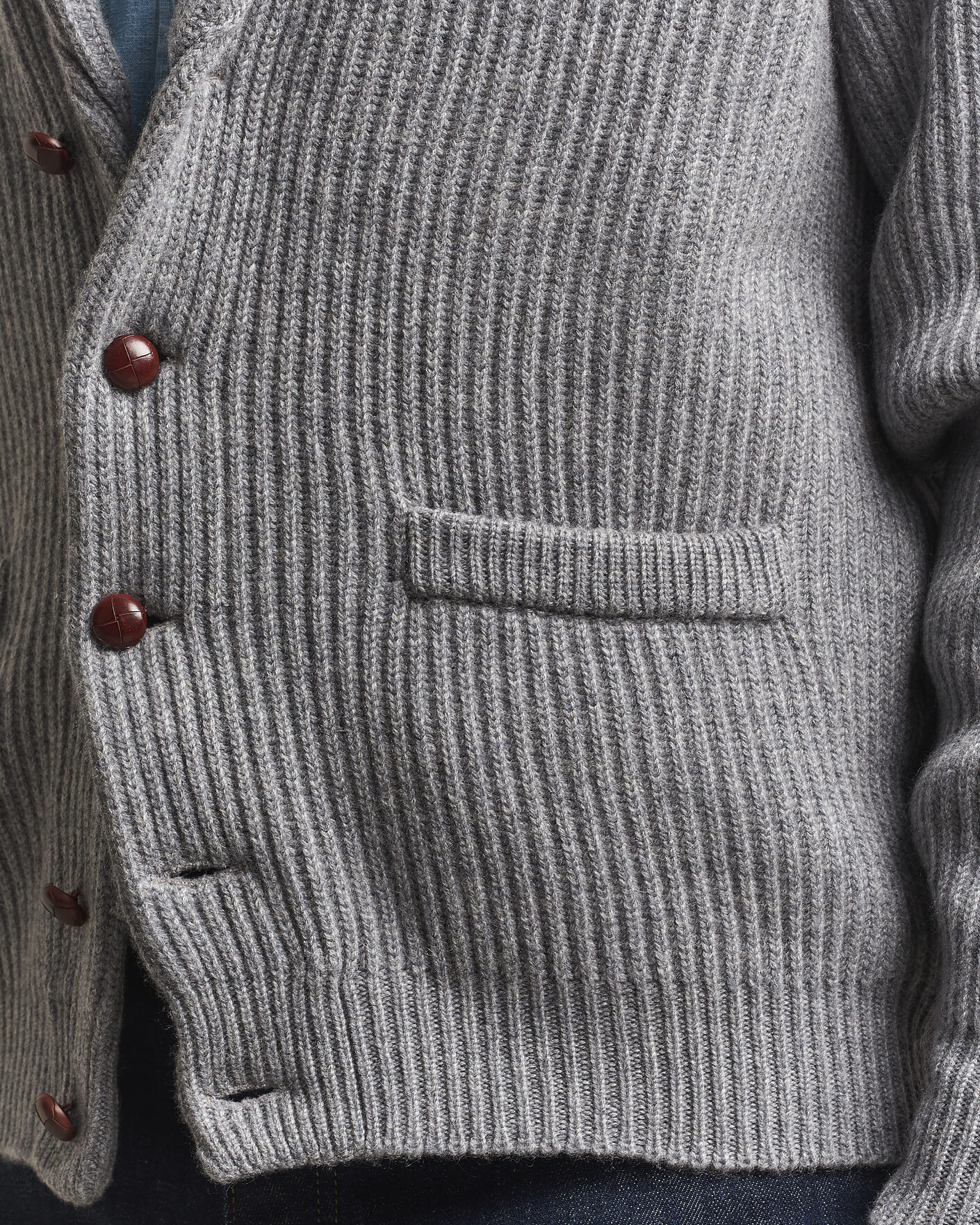 Hombres | Jerséis y prendas de punto | William Lockie | Windsor Cashmere Shawl Cardigan Flannel Grey