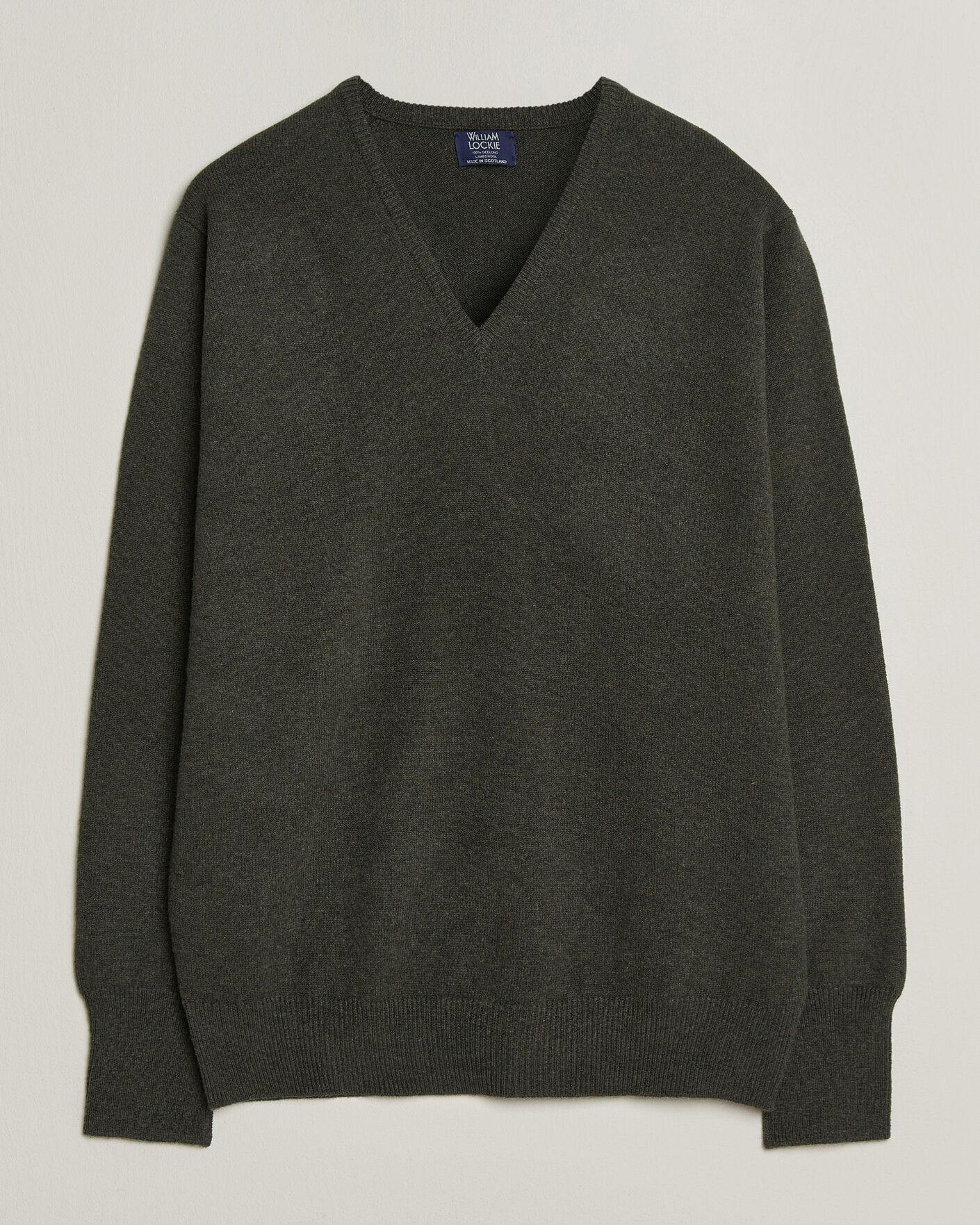 Hombres | Jerséis y prendas de punto | William Lockie | Rob Lambswool V-Neck Seaweed