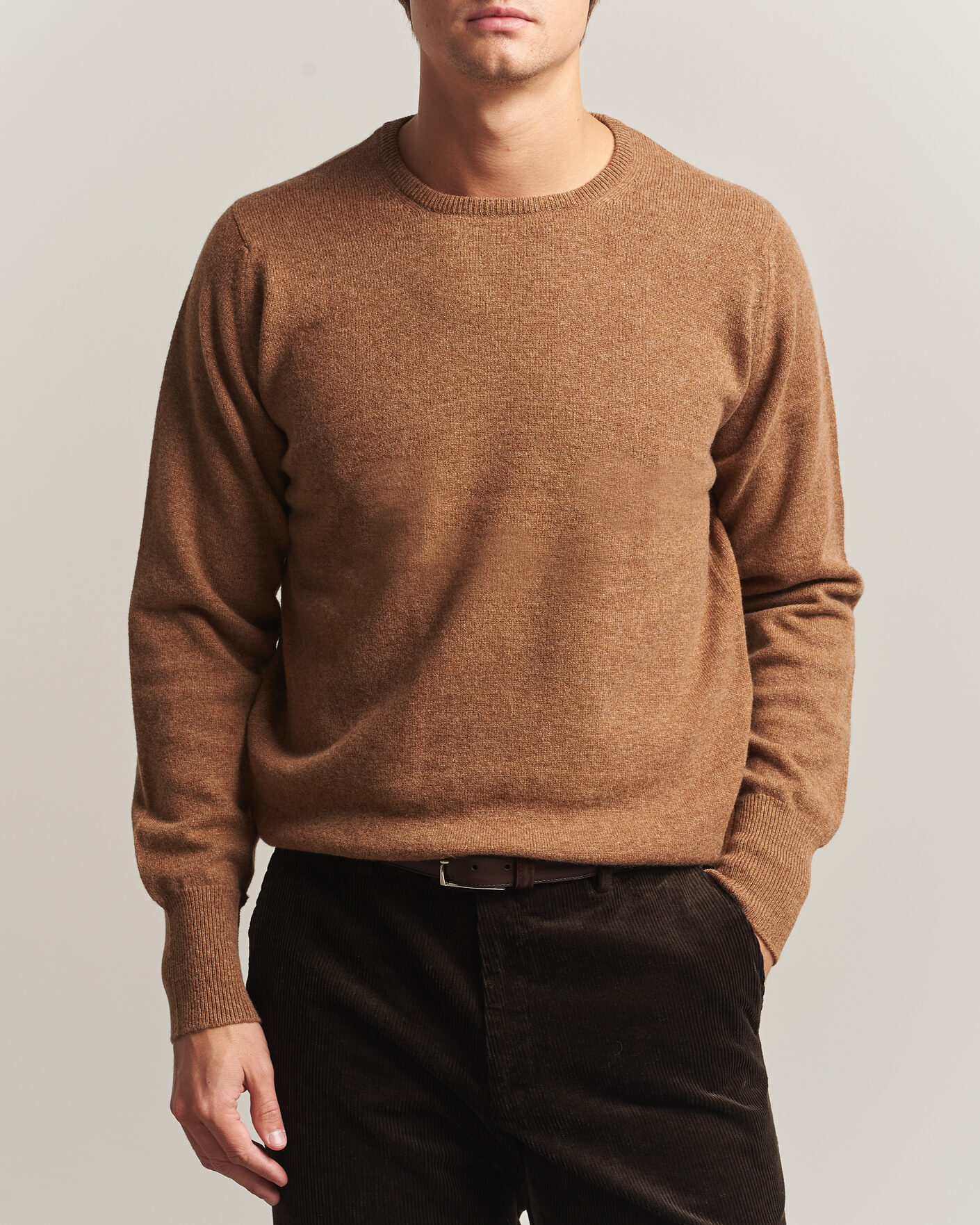 Hombres | Jerséis y prendas de punto | William Lockie | Rob Lambswool Crewneck Driftwood