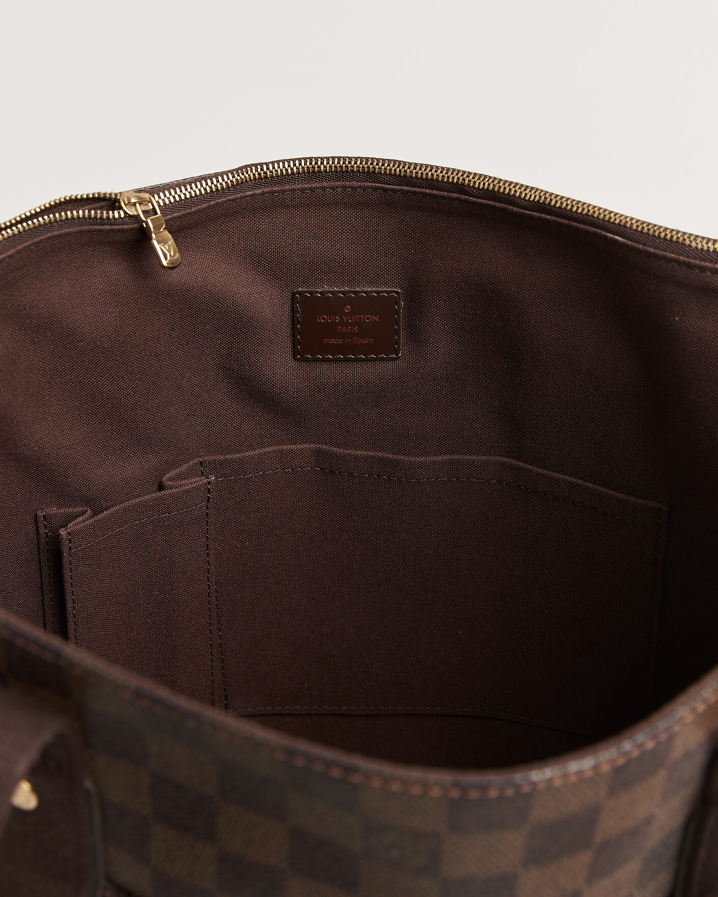 Hombres | Pre-Owned & Vintage Bags | Louis Vuitton Pre-Owned | Cabas Bobur Tote Bag Damier Ebene