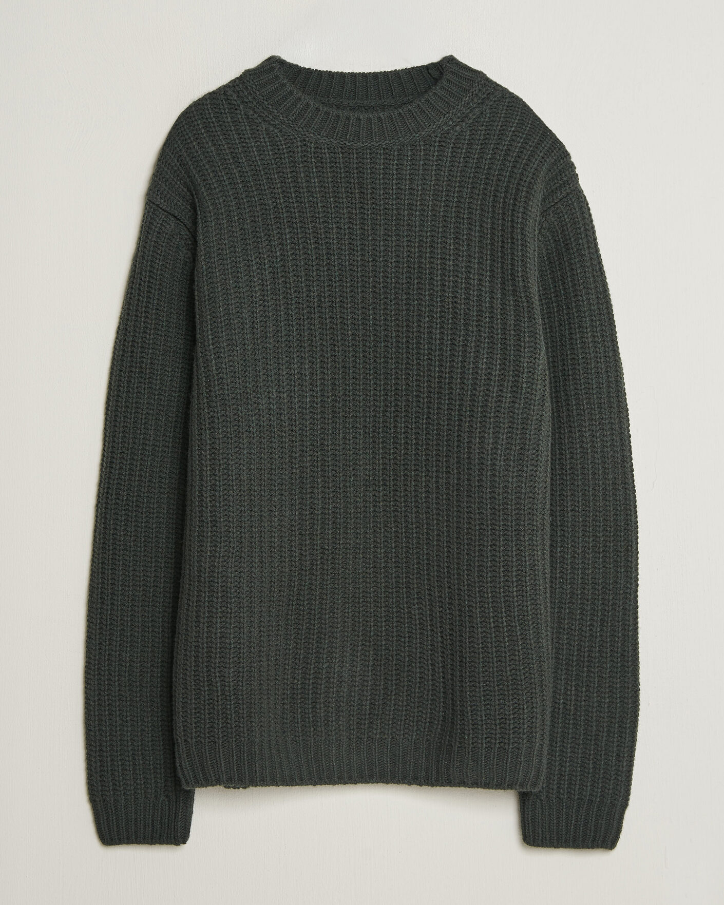 Hombres | Jerséis y prendas de punto | Nudie Jeans | Gurry Chunky Knitted Sweater Racing Green