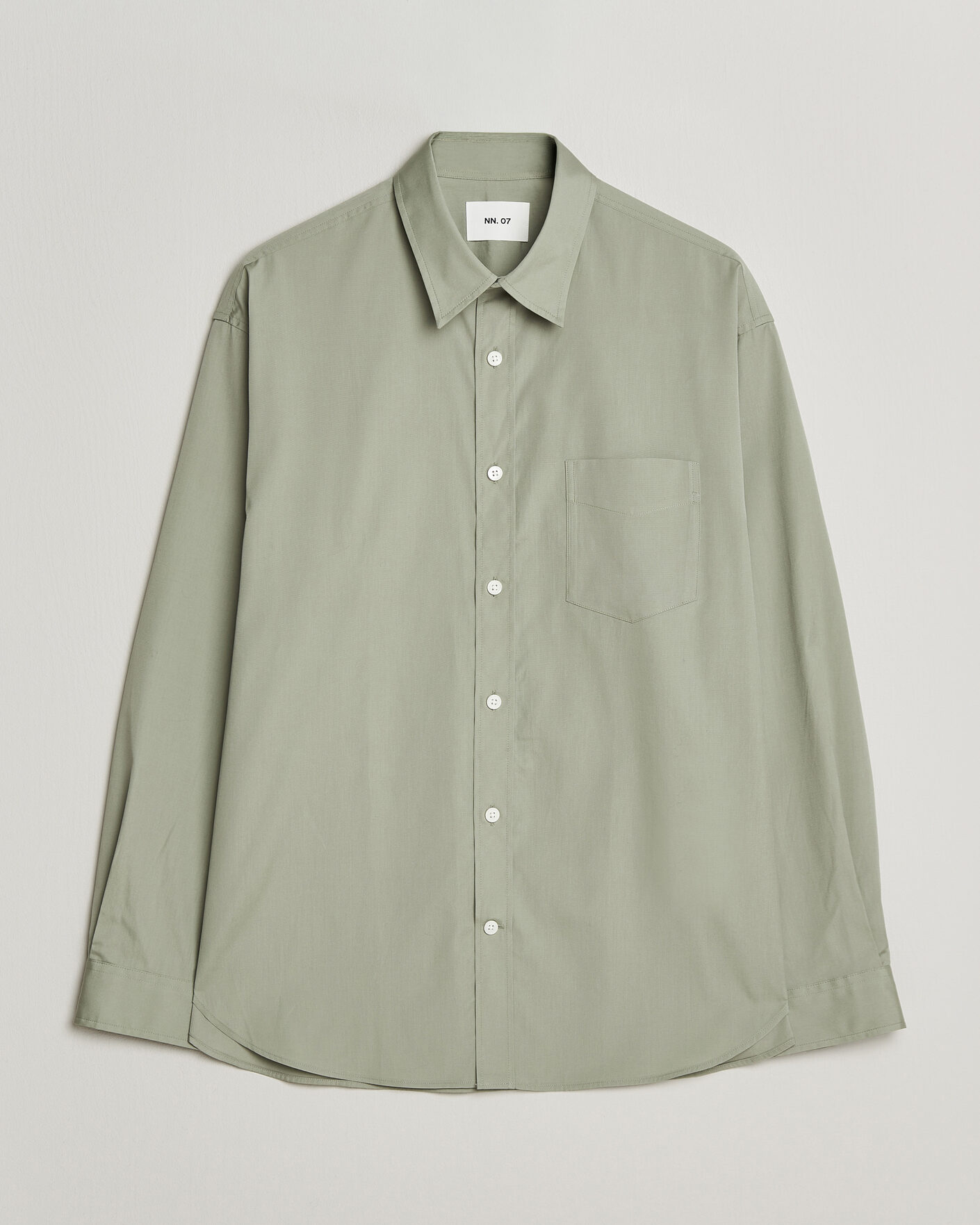 Hombres | Camisas | NN07 | Skyler Relaxed Fit Supima Cotton Shirt Pale Green