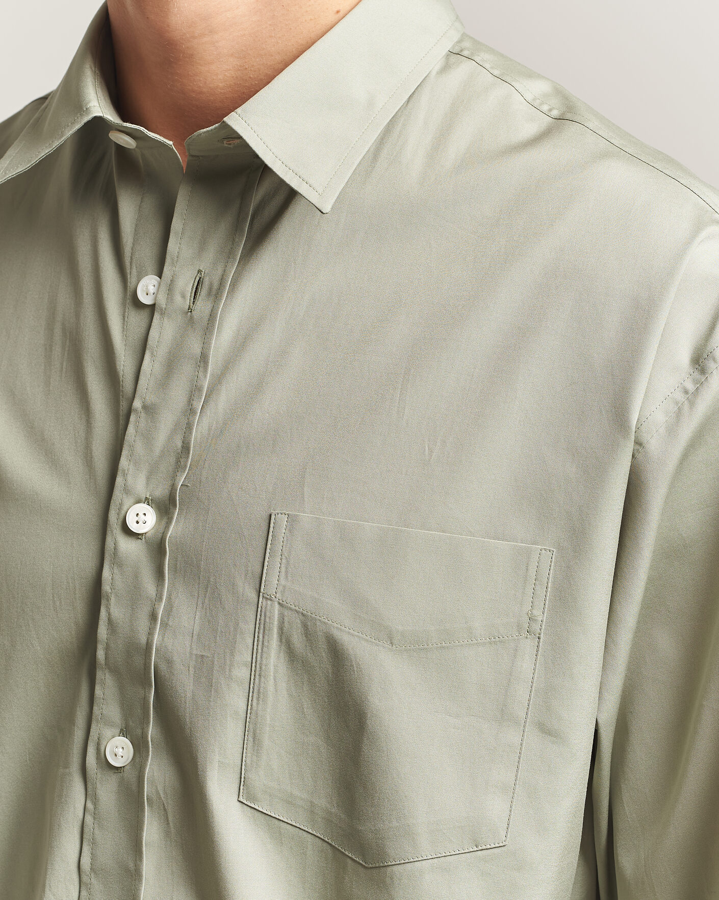 Hombres | Camisas | NN07 | Skyler Relaxed Fit Supima Cotton Shirt Pale Green