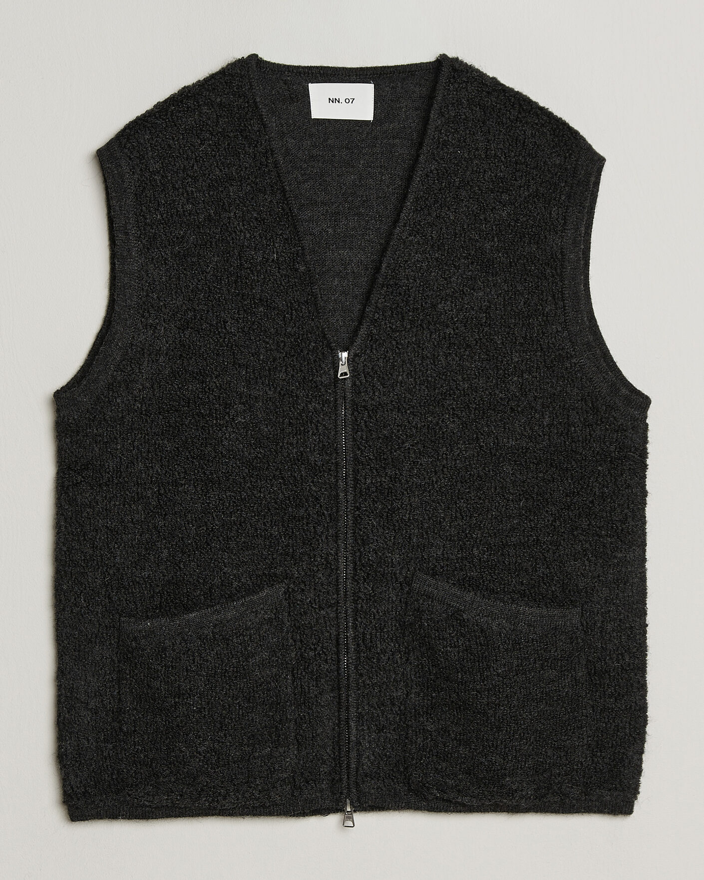 Hombres | Chalecos | NN07 | Mads Wool Fleece Vest Antracite Melange
