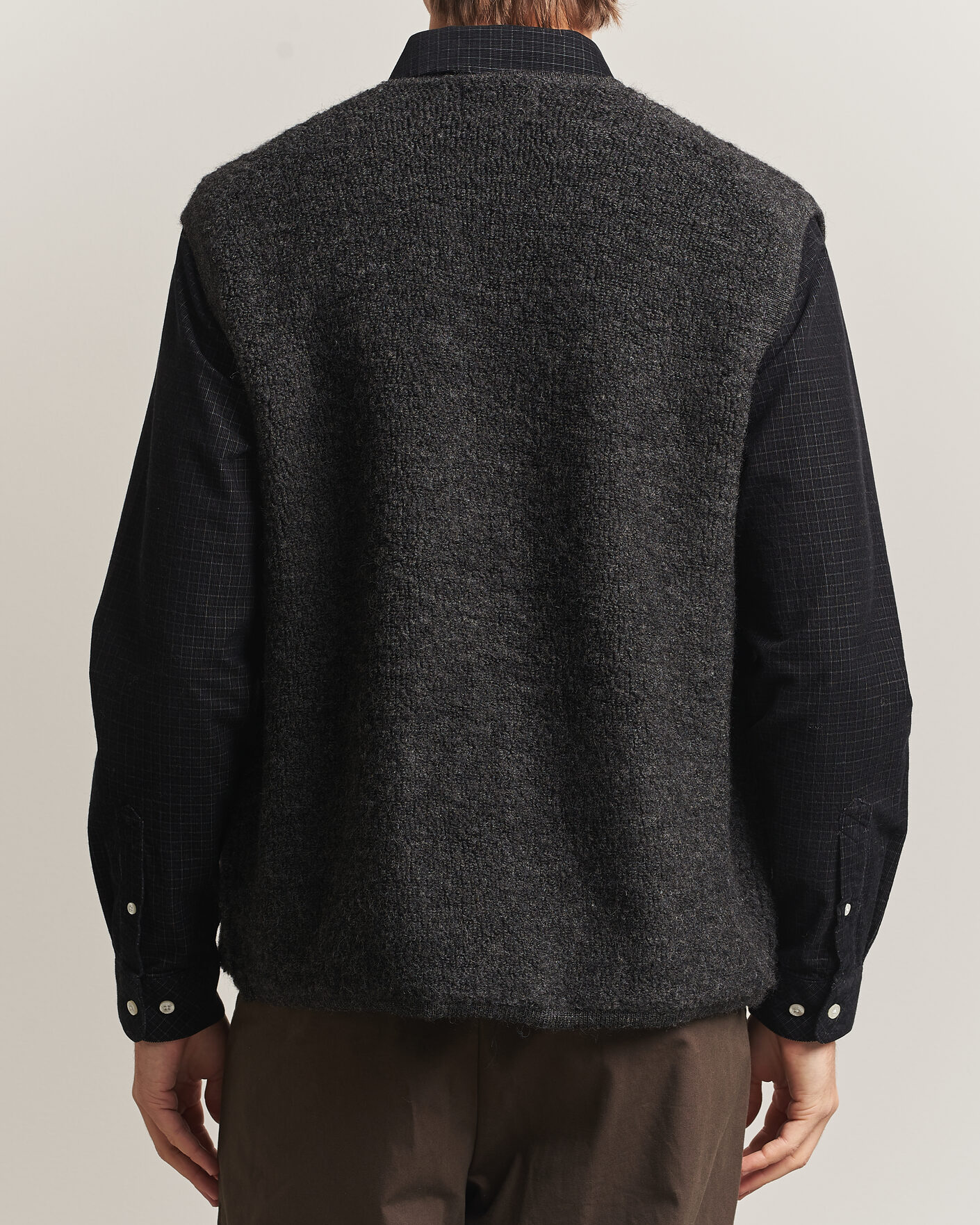 Hombres | Chalecos | NN07 | Mads Wool Fleece Vest Antracite Melange