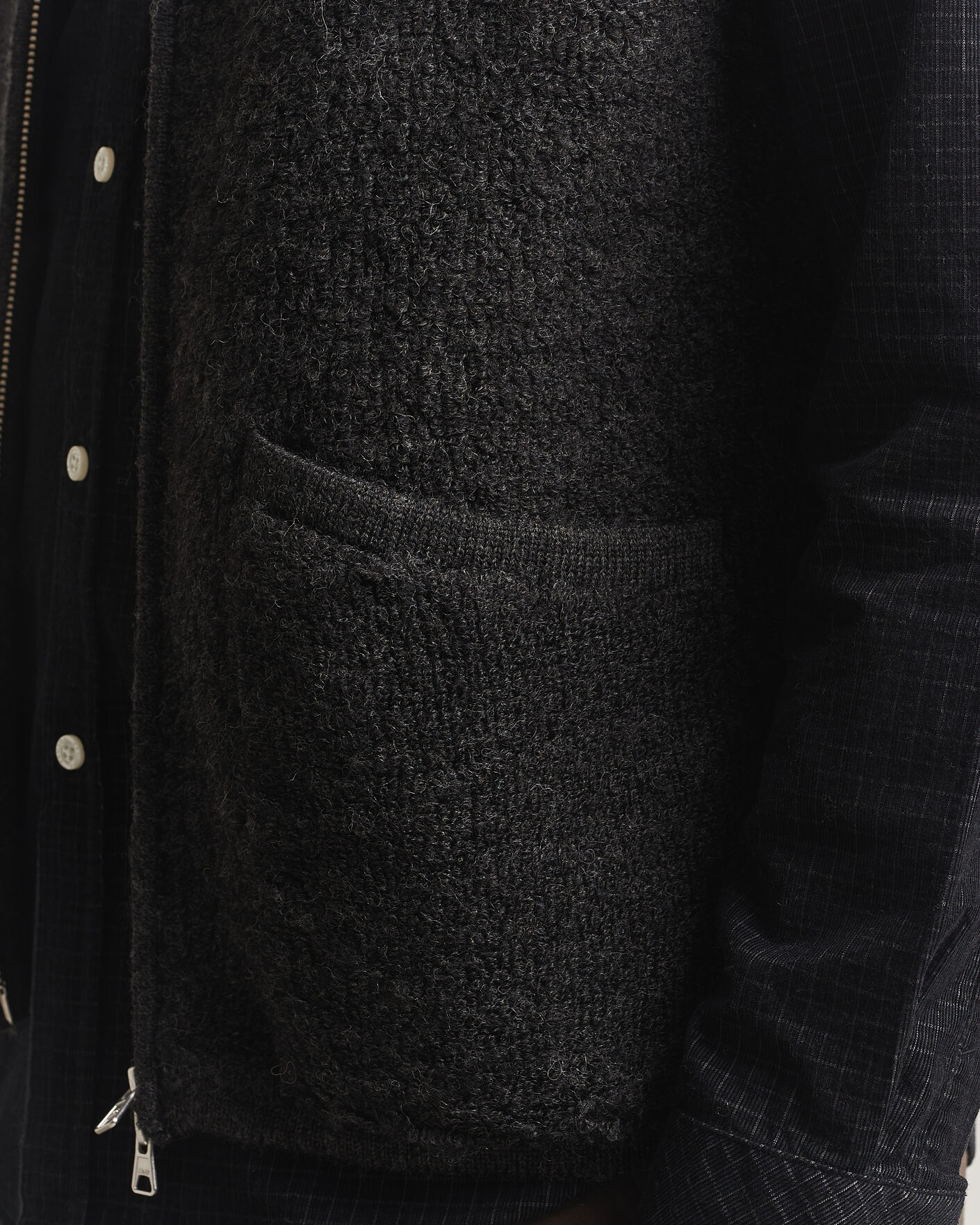 Hombres | Chalecos | NN07 | Mads Wool Fleece Vest Antracite Melange