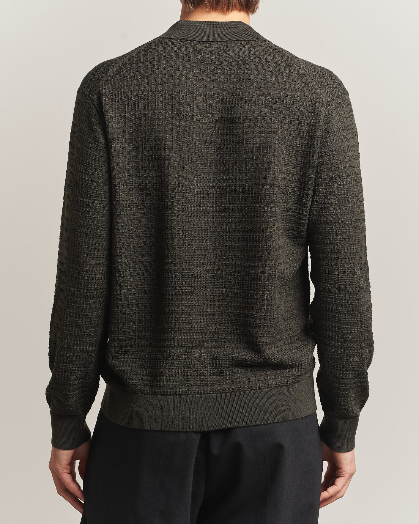 Hombres | Jerséis y prendas de punto | NN07 | Nate Wool Knitted Cardigan Dark Army